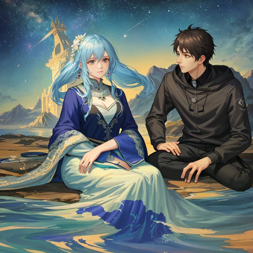 painting of a mother hugging her adult son, adult son, adult man, uau and sakimichan, loish and uau, artwork in the style of Guweiz, Guweiz masterpiece, uau art, Guweiz, uau painting style, the style of uau, uau : : 5, uau |, art of uau