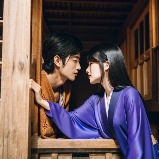 Image of Susanoo and Kushinadahime passing each other
