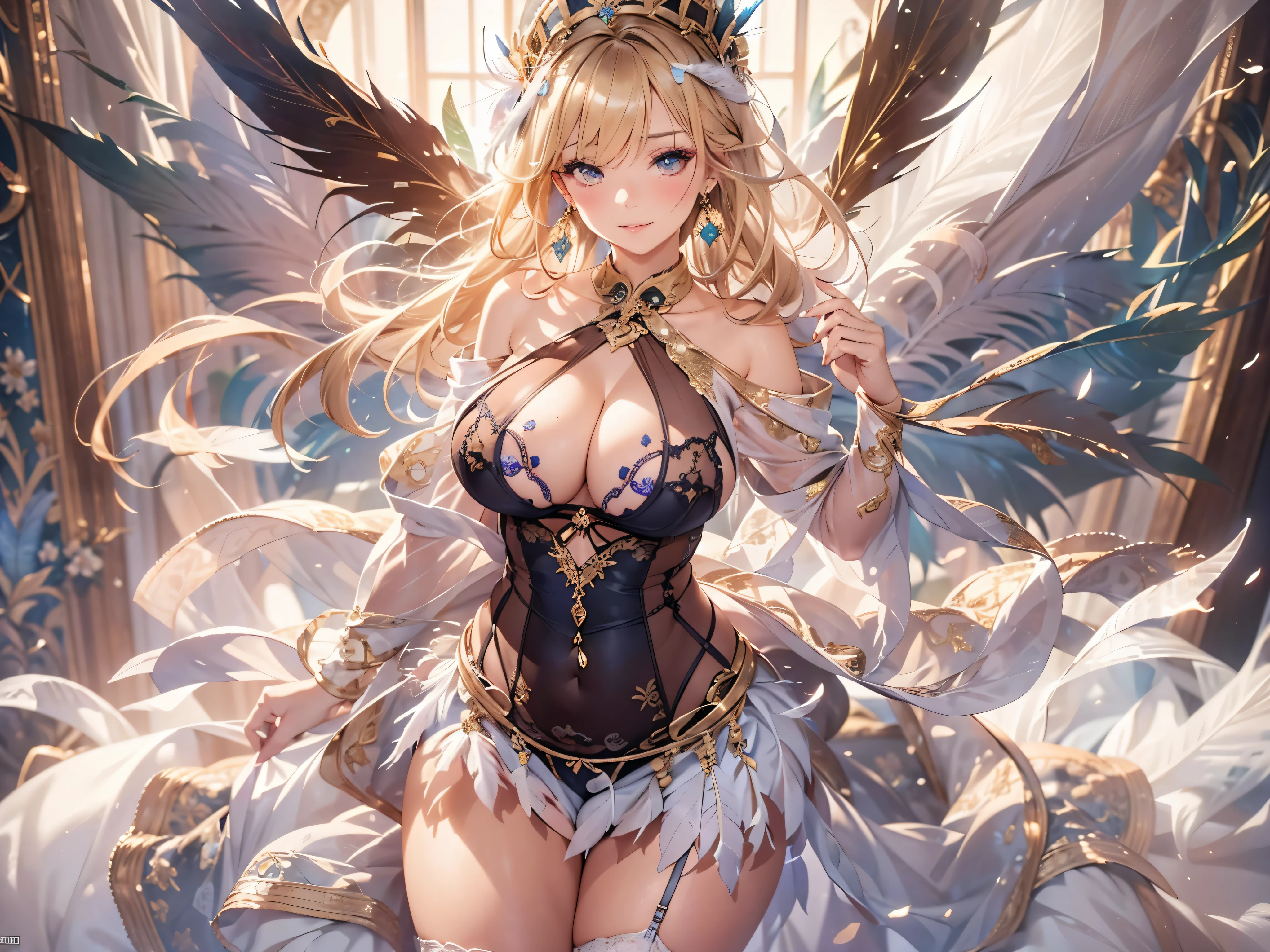 過去最高のmasterpiece、beautiful美しさ, 3D two-dimensional, rich, blonde, skirt, stockings, high heels, poison、star、star、(Highly detailed CG Unity 8K wallpaper),(masterpiece), (最high quality), (Super detailed), (best work),(best shadow), (sharp eyeliner, eye shadow, fine eye:1.1), (超High resolution,realistic,最high quality,realistic),(8K,RAW photo,最high quality,マstarプル),mature woman、sensual curves、huge breasts、thighs、bubble、お尻のmasterpiece, 最high quality, Super detailed, full body shot, mature woman, beautiful mature woman, nightgown and underwear, enchanting smile, thick lips, Chubby lips, blush, looking at the viewer, provocative expression, beautiful髪型, cleavage, Plump、curvy hips、attractive face、sexy lingerie、an inviting gaze、Expression of emotions、Lewd underwear、(((erotic see-through lingerie set)))、Standing position、gorgeous accessories 、big breastsの女性, bare shoulders, golden hair, colored feather, metal ornaments, colored flowers, particle, light, (masterpiece, 最high quality, 最high quality, official art, beautiful and aesthetic:1.2), (1 girl:1.3), very detailed,(fractal art:1.1),(colorful:1.1)、(flowers:1.3),most detailed,(zentangle:1.2), (dynamic pose), (abstract background:1.3), (shiny skin), (lots of colors :1.4), ,(earrings:1.4), (feather:1.4),masterpiece, 最high quality, Super detailed, 30~40 years, full body shot, beautiful 、various hairstyles,gold headband,plump breasts,beautiful butt,greek clothing,Tulle covers the breasts,perfectly proportioned, detailed clothing details,marble,god statue,cinematic lighting, film grain, 8K, masterpiece, Super detailed, high detail, high quality, High resolution,(((NSFW:1.2)))、exposed chest、Openwork decoration,(((see through dress)))、(((解剖学的に正しいbody))) , 最high quality, Super detailed, (((Lewd underwear)))、raise your butt, from below, (((R-18)))、Hakari、thighs, big breasts, Are standing, cowboy shot, blush, (((1 girl))), (masterpiece:1.3), (High resolution), (8K), (very detailed), perfect face, Nice eye and face, (((最high quality))), (Super detailed), detailed face and eye, (alone), High resolution、beautifuleye,(((sexy pose)))、(((整ったbig breasts)))、((beautiful eye))、luxury、(((超High resolution)))、(((detailed description)))、(((ぽっちゃりbody型)))、(((解剖学的構造に一致したbodyの部位)))、beautiful長いまつ毛、バランスのとれたbody型,2 feet、Just the right size for your legs and arms、Fishnet tights、glamorous、(((Clear white and black eye)))、lipstick、Sparkling、(Undistorted face, eye, body)、jewelry、gem、(長くカールしたbeautifulまつ毛)、(((バランス良いbeautiful胸)))、(transparent, Exquisite skin:1.2)、(((完璧なglamorousボディー)))、actress face、Super beautiful、cute smile、Healing beauty、Flower shower、完璧なeye、realistic depiction、super sexy、shiny、glamorous、double eyelids、Good dark compensate、compensate、ぼやけていないeye