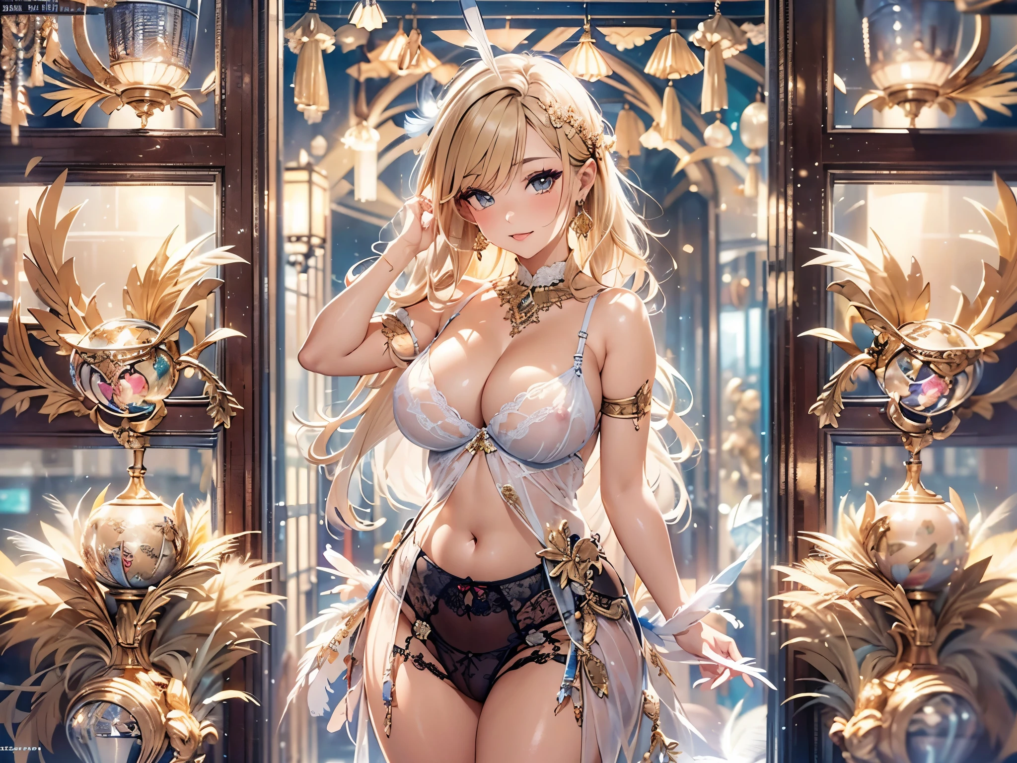 過去最高のmasterpiece、beautiful美しさ, 3D two-dimensional, rich, blonde, skirt, stockings, high heels, poison、star、star、(Highly detailed CG Unity 8K wallpaper),(masterpiece), (最high quality), (Super detailed), (best work),(best shadow), (sharp eyeliner, eye shadow, fine eye:1.1), (超High resolution,realistic,最high quality,realistic),(8K,RAW photo,最high quality,マstarプル),mature woman、sensual curves、huge breasts、thighs、bubble、お尻のmasterpiece, 最high quality, Super detailed, full body shot, mature woman, beautiful mature woman, nightgown and underwear, enchanting smile, thick lips, Chubby lips, blush, looking at the viewer, provocative expression, beautiful髪型, cleavage, Plump、curvy hips、attractive face、sexy lingerie、an inviting gaze、Expression of emotions、Lewd underwear、(((erotic see-through lingerie set)))、Standing position、gorgeous accessories 、big breastsの女性, bare shoulders, golden hair, colored feather, metal ornaments, colored flowers, particle, light, (masterpiece, 最high quality, 最high quality, official art, beautiful and aesthetic:1.2), (1 girl:1.3), very detailed,(fractal art:1.1),(colorful:1.1)、(flowers:1.3),most detailed,(zentangle:1.2), (dynamic pose), (abstract background:1.3), (shiny skin), (lots of colors :1.4), ,(earrings:1.4), (feather:1.4),masterpiece, 最high quality, Super detailed, 30~40 years, full body shot, beautiful 、various hairstyles,gold headband,plump breasts,beautiful butt,greek clothing,Tulle covers the breasts,perfectly proportioned, detailed clothing details,marble,god statue,cinematic lighting, film grain, 8K, masterpiece, Super detailed, high detail, high quality, High resolution,(((NSFW:1.2)))、exposed chest、Openwork decoration,(((see through dress)))、(((解剖学的に正しいbody))) , 最high quality, Super detailed, (((Lewd underwear)))、raise your butt, from below, (((R-18)))、Hakari、thighs, big breasts, Are standing, cowboy shot, blush, (((1 girl))), (masterpiece:1.3), (High resolution), (8K), (very detailed), perfect face, Nice eye and face, (((最high quality))), (Super detailed), detailed face and eye, (alone), High resolution、beautifuleye,(((sexy pose)))、(((整ったbig breasts)))、((beautiful eye))、luxury、(((超High resolution)))、(((detailed description)))、(((ぽっちゃりbody型)))、(((解剖学的構造に一致したbodyの部位)))、beautiful長いまつ毛、バランスのとれたbody型,2 feet、Just the right size for your legs and arms、Fishnet tights、glamorous、(((Clear white and black eye)))、lipstick、Sparkling、(Undistorted face, eye, body)、jewelry、gem、(長くカールしたbeautifulまつ毛)、(((バランス良いbeautiful胸)))、(transparent, Exquisite skin:1.2)、(((完璧なglamorousボディー)))、actress face、Super beautiful、Cute smile、Healing beauty、Flower shower、完璧なeye、realistic depiction、Super sexy、glossy、Glamorous、double eyelids、Good dark makeup、makeup、ぼやけていないeye