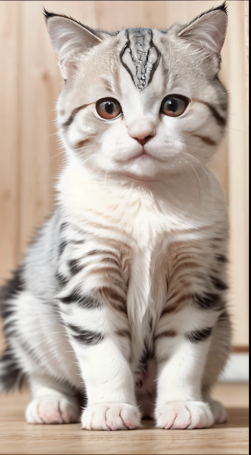 RAW photo, absurd, high quality, realistic, scottish fold, kitten, no background,, 8K UHD, Digital single-lens reflex camera, film grain, Fujifilm XT3, 20mp, be familiar with, sharp focus,