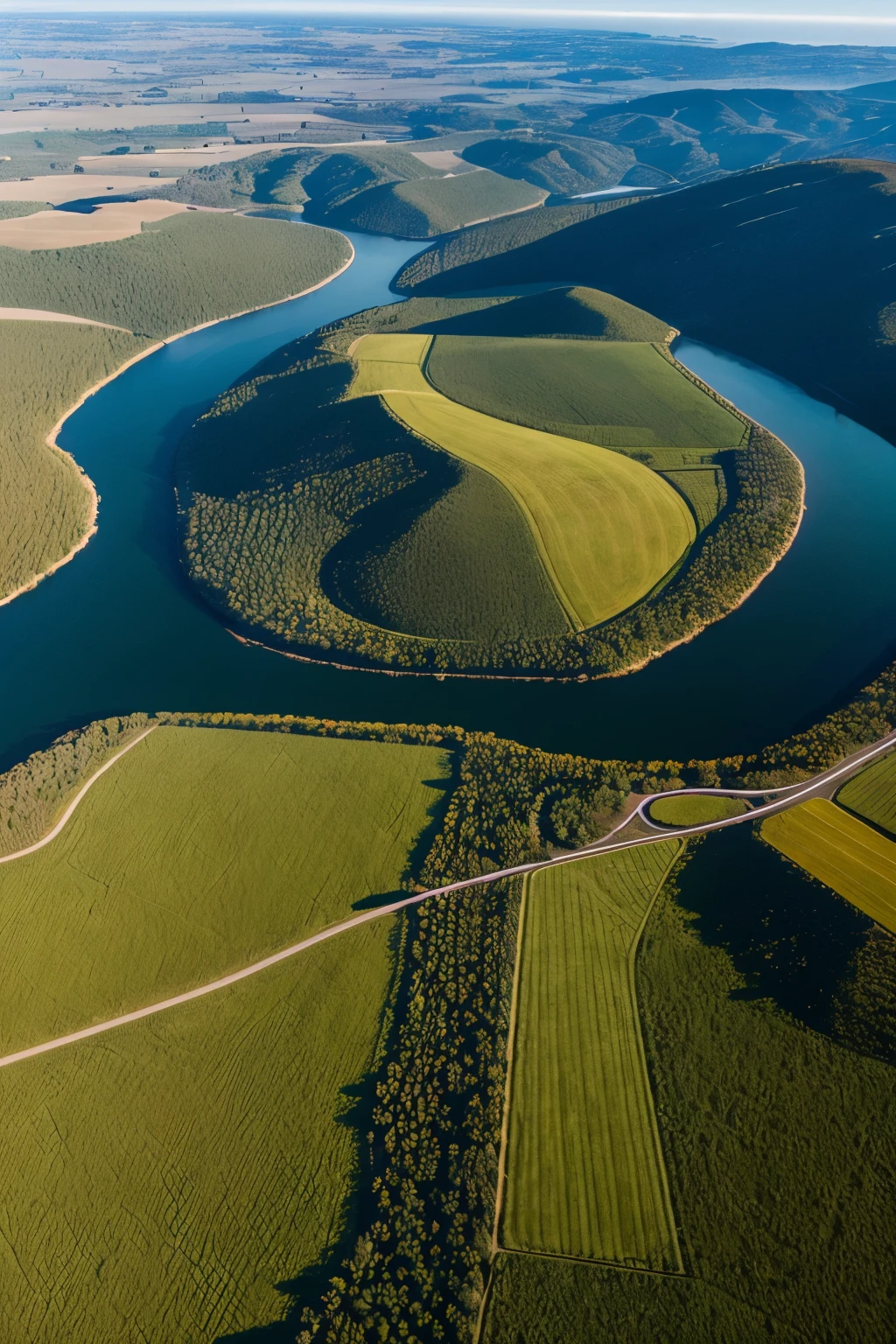 Highly detailed stunning perspective, arial view, highly detailed, inspired by the style of Ken Duncan well known as the pioneer of landscape, in making use of dodging and burning to edit a landscape image