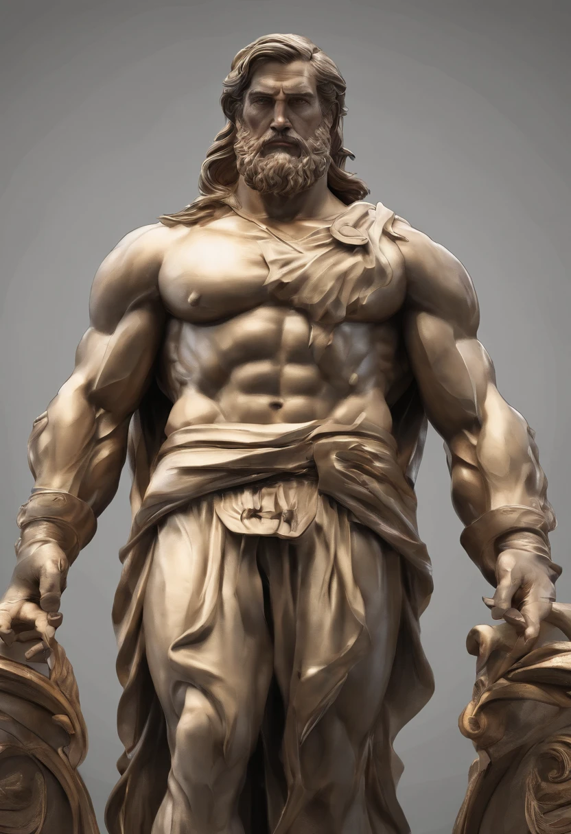 Stock stoic Grigkey，This is the historical position of Greece，Muscular 8k movie profile with Hercules-style and dark background