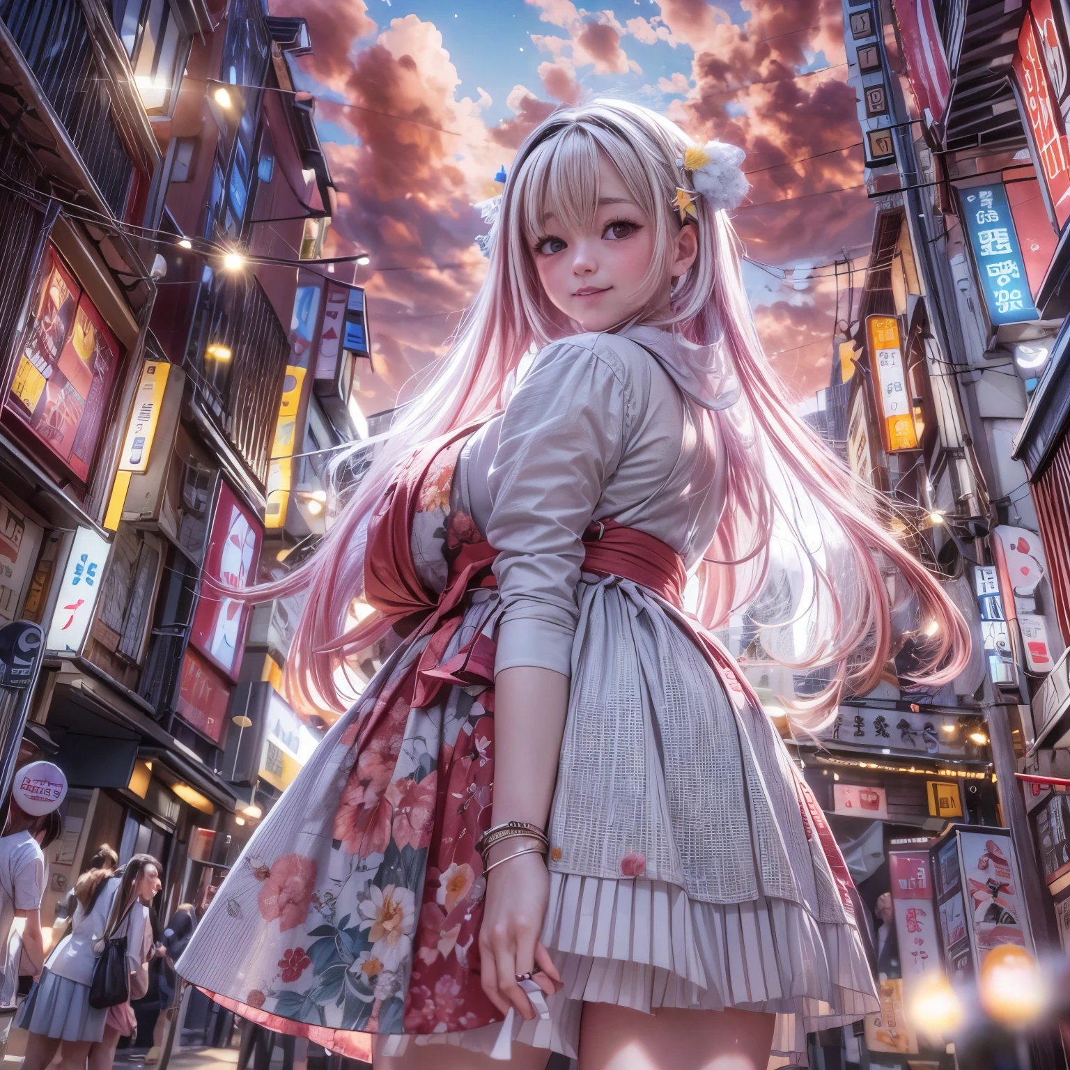 ((NSFW:-0.95)), (((nipple:-0.9))), ((Acutance:0.85)), (from below, The Sky takes up more than third of the composition ) . The background is the downtown area at (Twilight:1.4), (((Red-dyed clouds above hed:1.3))), { (many colorful Lights:1.2) | lens flare | Burning | heyz | (luminous Particles) | Mystic sight } . (Masterpiece:1.2) of professional Analog photo with Hasselblad, (((realistic and photorealistic with touch of rawness:1.37))), physically-based 3D rendering with ultra-detailed. ((( A KAWAII girl in WHITE Fundosh and Happi:1.2, at Hakata Gion Ymakasa Festival ))) . Assfocus and she looking ahead .