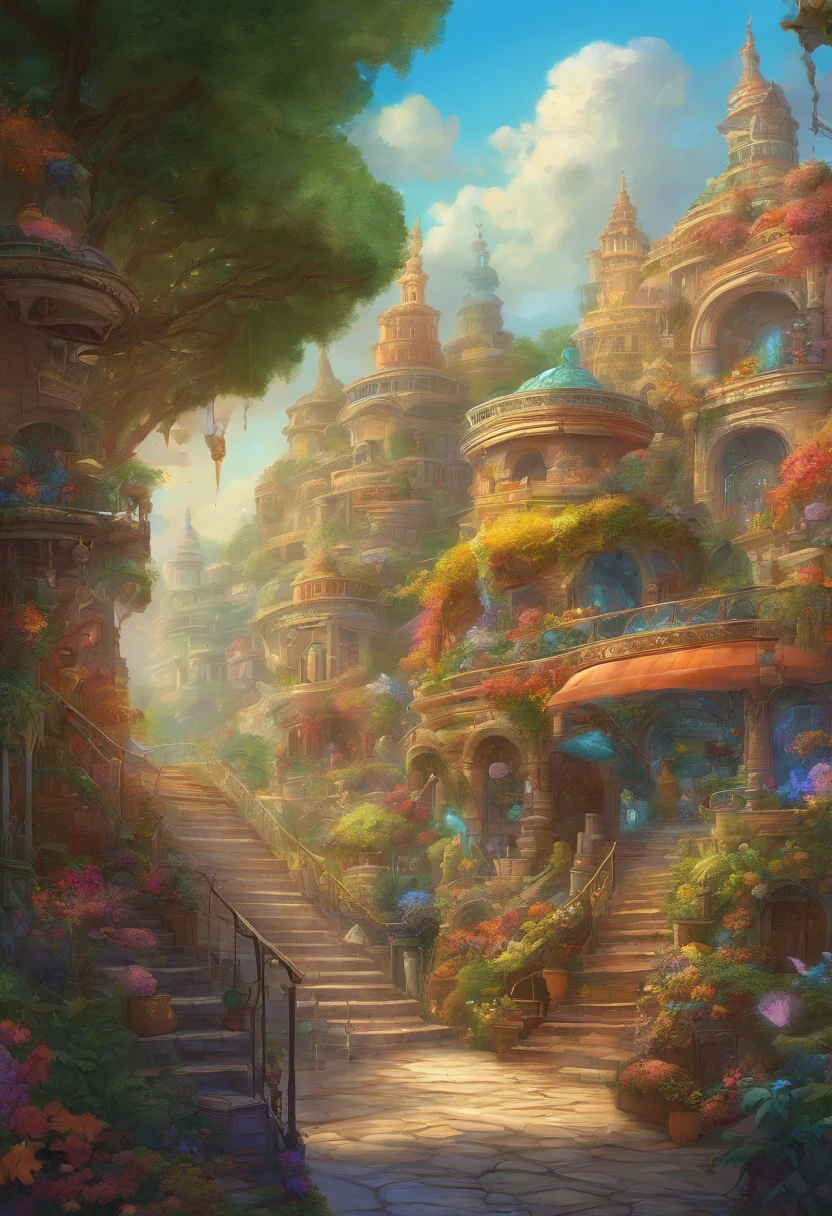 air conditioners,pipes, wires, utility mechanisms,grocery store,fruit stand
Best quality, masterpiece, ultra high res,(intricate details:1.4), colorful details, iridescent colors, BREAK illustration,  4k, ultra detailed,
flowering terraces, colorful vegetation