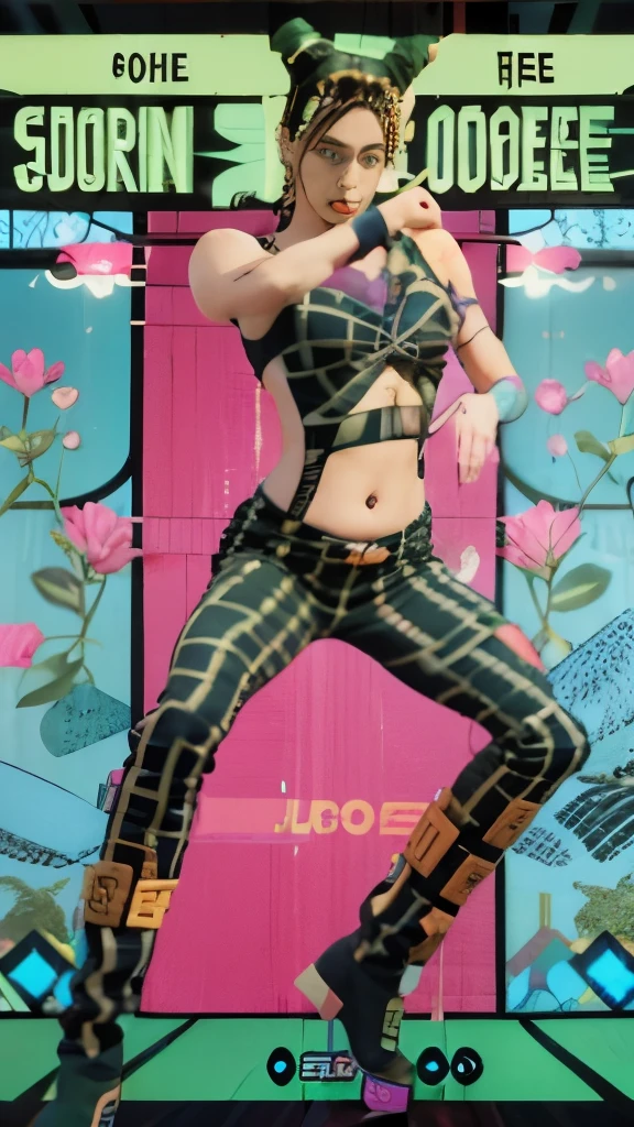 jojo's adventure stone ocean vol 1, in jojo\'s bizarre adventure, jojo bizarre adventure, jojo anime style, nico robin, jojo's bizarre adventure, style is a blend of æon flux, in a mixed style of æon flux, jjba, jojo\'s bizarre adventure, style mix of æon flux, jojo style, jojo's bizarre adventures