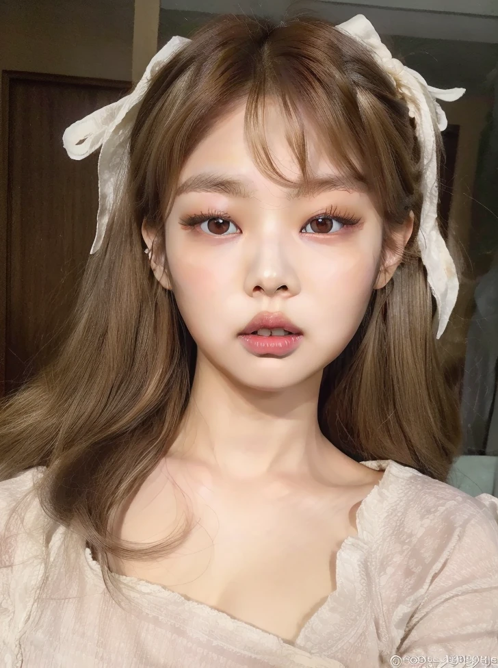 jennie pink black, blackpink jennie portrait, Beautiful young Korean woman, Leaked image, kim jennie de blackpink