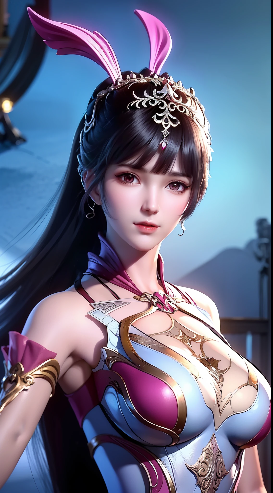 A close-up of a woman dressed in ancient costume with Chinese elements,Classical art,Cultivate the elemental sense of immortals,detailed fantasy art,Stunning character art,Epic and refined character art,Beautiful Chinese costumes,Extremely detailed artistic germination,Detailed digital anime art, Artgerm on the art station Pixiv,Swimsuit girl,Exquisite and intricate headwear and jewelryhuge breasts、exposing her chest、Show breasts、huge boobs,huge breasts、exposing her chest、Show breasts、huge boobs,huge breasts、exposing her chest、Show breasts、huge boobs,huge breasts、exposing her chest、Show breasts、huge ,