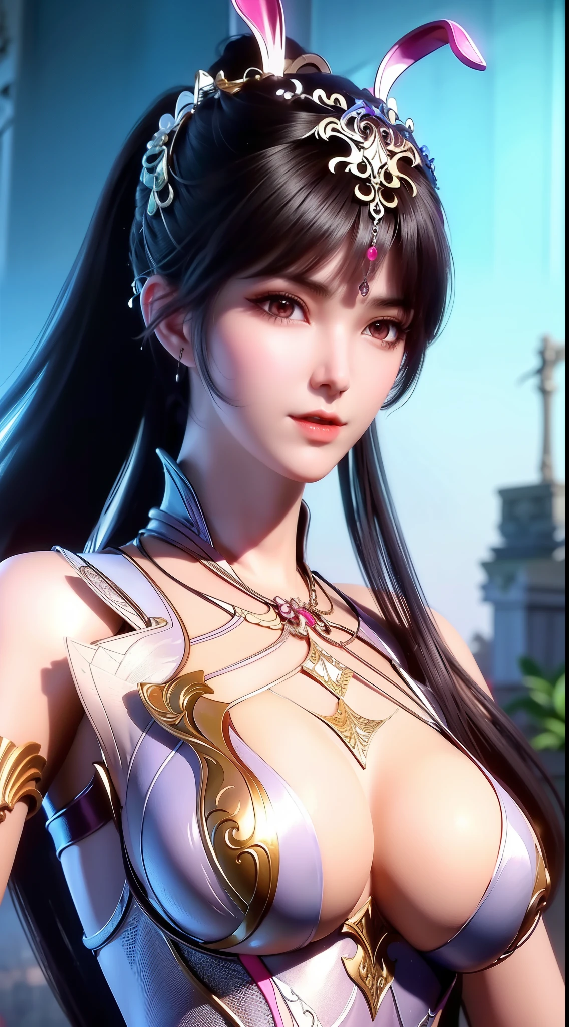 A close-up of a woman dressed in ancient costume with Chinese elements,Classical art,Cultivate the elemental sense of immortals,detailed fantasy art,Stunning character art,Epic and refined character art,Beautiful Chinese costumes,Extremely detailed artistic germination,Detailed digital anime art, Artgerm on the art station Pixiv,Swimsuit girl,Exquisite and intricate headwear and jewelryhuge breasts、exposing her chest、Show breasts、huge boobs,huge breasts、exposing her chest、Show breasts、huge boobs,huge breasts、exposing her chest、Show breasts、huge boobs,huge breasts、exposing her chest、Show breasts、huge ,