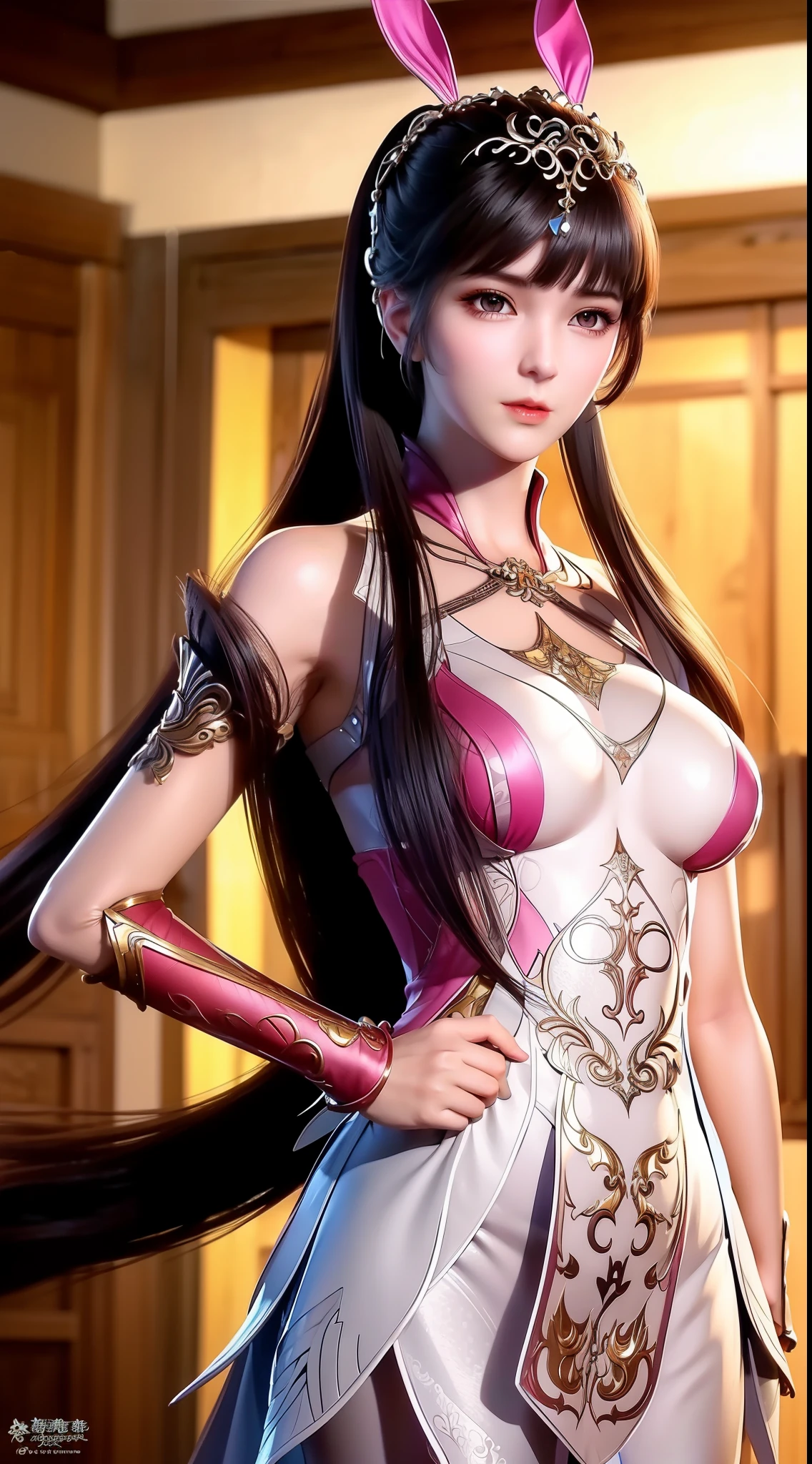 A close-up of a woman dressed in ancient costume with Chinese elements,Classical art,Cultivate the elemental sense of immortals,detailed fantasy art,Stunning character art,Epic and refined character art,Beautiful Chinese costumes,Extremely detailed artistic germination,Detailed digital anime art, Artgerm on the art station Pixiv,Swimsuit girl,Exquisite and intricate headwear and jewelryhuge breasts、exposing her chest、Show breasts、huge boobs,huge breasts、exposing her chest、Show breasts、huge boobs,huge breasts、exposing her chest、Show breasts、huge boobs,huge breasts、exposing her chest、Show breasts、huge ,