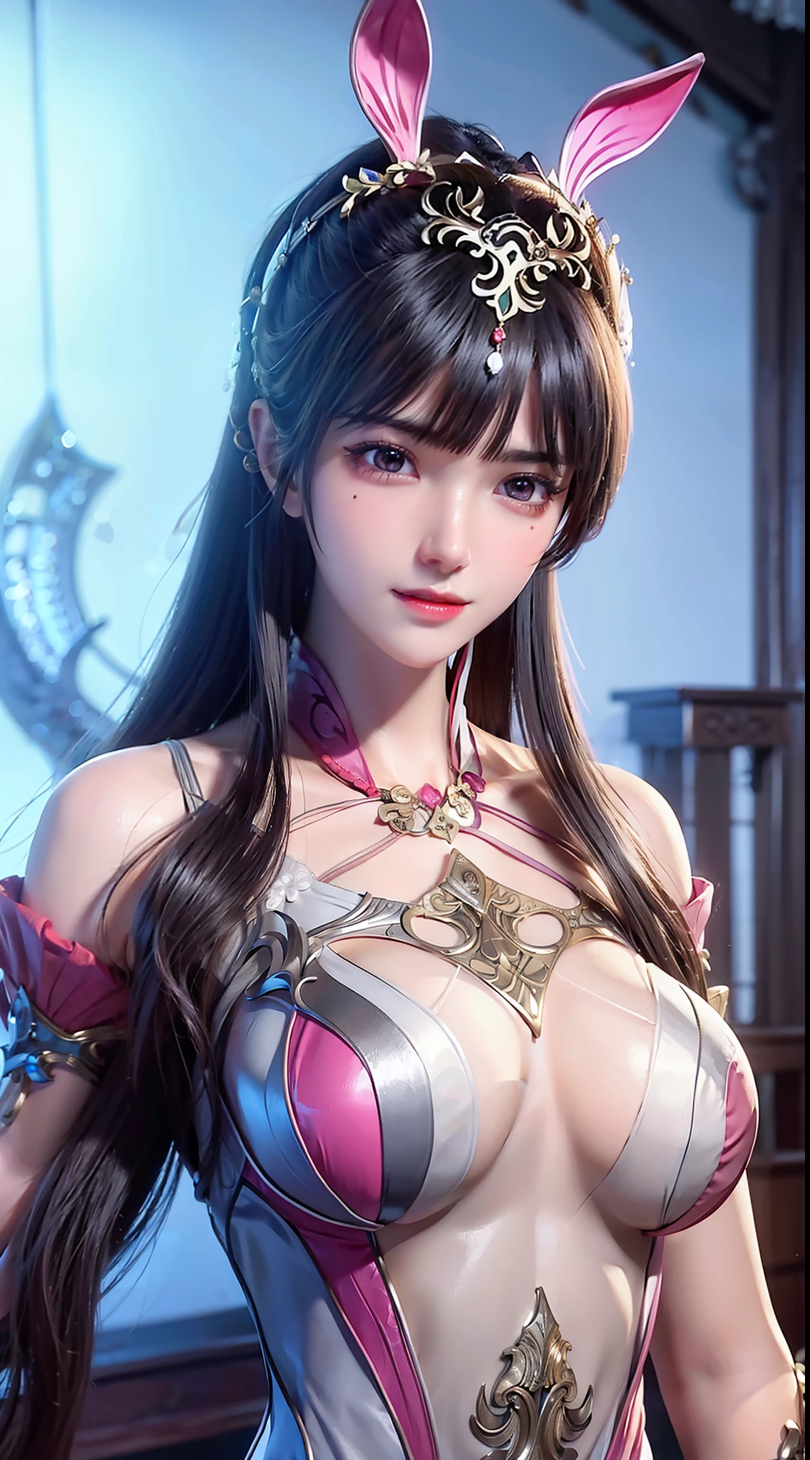 A close-up of a woman dressed in ancient costume with Chinese elements,Classical art,Cultivate the elemental sense of immortals,detailed fantasy art,Stunning character art,Epic and refined character art,Beautiful Chinese costumes,Extremely detailed artistic germination,Detailed digital anime art, Artgerm on the art station Pixiv,Swimsuit girl,Exquisite and intricate headwear and jewelryhuge breasts、exposing her chest、Show breasts、huge boobs,huge breasts、exposing her chest、Show breasts、huge boobs,huge breasts、exposing her chest、Show breasts、huge boobs,huge breasts、exposing her chest、Show breasts、huge ,