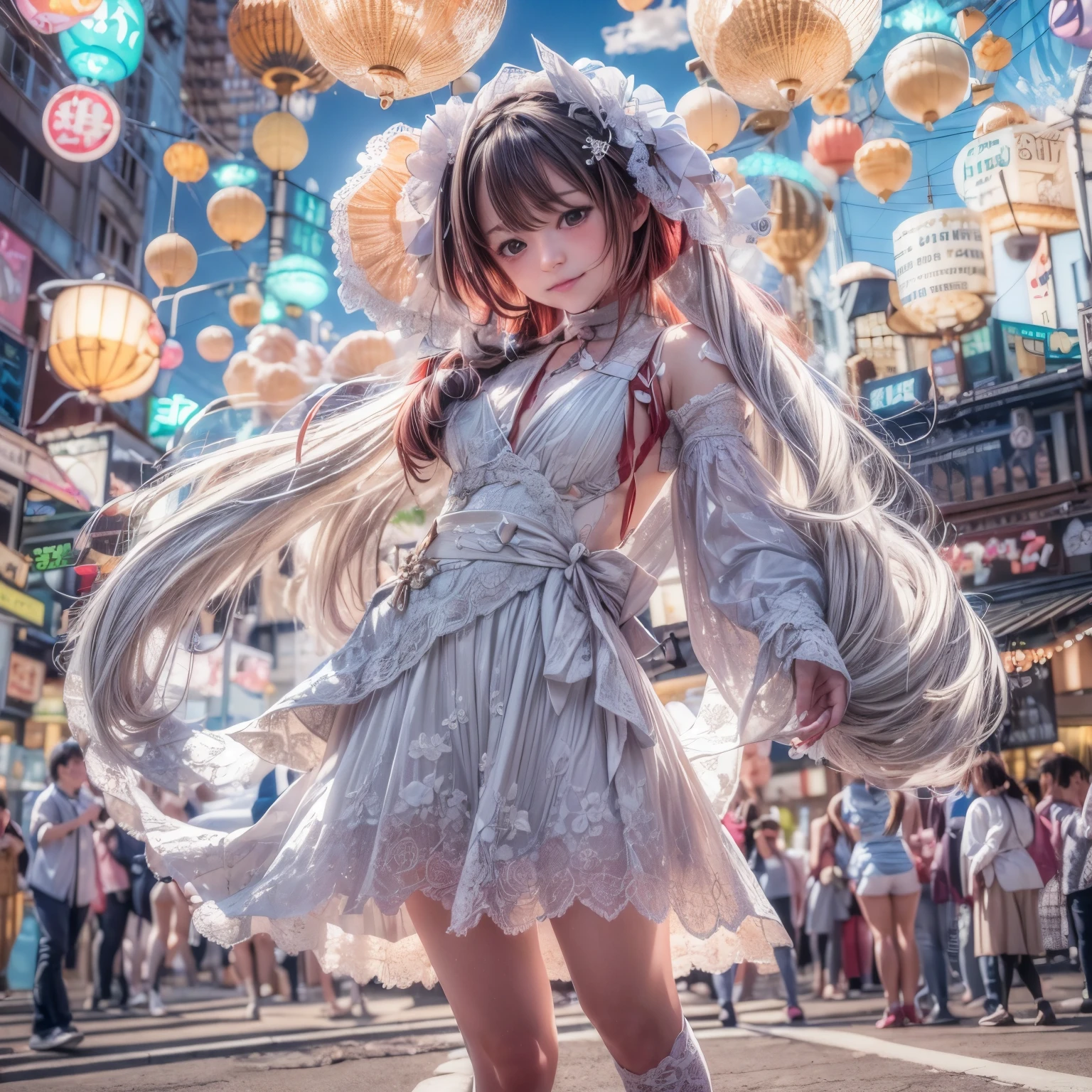 (NSFW:-0.9, nipple:-0.9, Acutance:0.85, White and Red, Mystic sight, (many Dazzling flush lights, lens flares, lens Ghost), Luminous Particles, many colorful Lights ) . (best quality, masterpiece:1.3, realistic, photorealistic, (analog photo:1.37), ultra detailed:1.3) . (Amazing KAWAII actress in Systemic), (Extremely detailed (KAWAII face variations)) with joyful expressions, oiled impeccable ivory skin, Biomechanical HUGE and HEAVY boob, pretty hips, (Exquisitely long dress with back cutouts), (Exposed backs, Overflowing sideboob), (award ceremony, Walking on stage, large crowd:1.4) . (((Ass focus, butt crack)))
