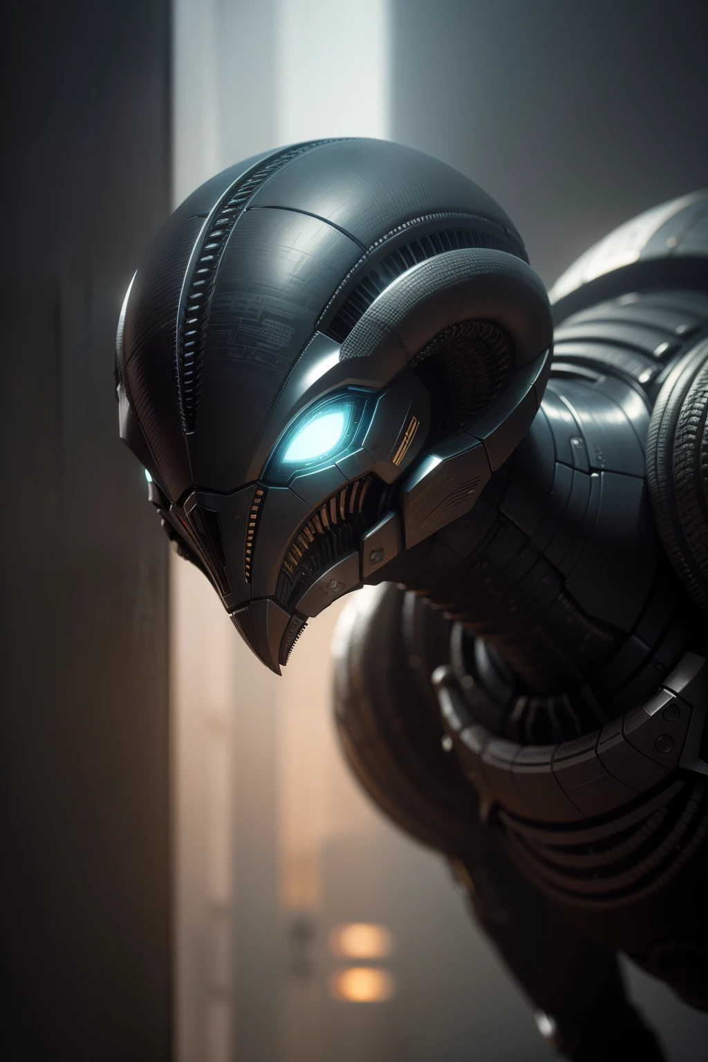 In the captivating cinematic portrait, the multi-textured black cinematic alien xenomorph takes center stage in a close-up view. Its intricately detailed form, trending on art platforms like ArtStation and Behance, is reminiscent of the iconic environment of the NOSTROMO. The alien's iconic features, depicted in the style of world-renowned artists such as H.R. Giger, Thomas Everett, Gustavo Medeiros, Marco Plouffe, and Miki Asai, come alive with hidden details that captivate the viewer's imagination.
With professional bokeh, the background fades into dimmed and