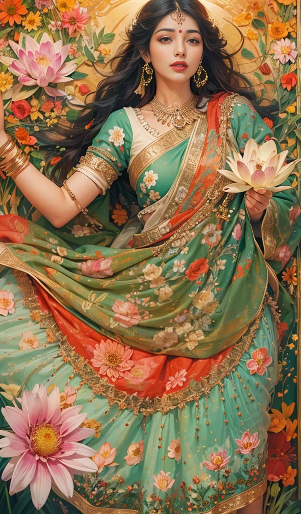 (best quality,4k,8k,highres,masterpiece:1.2),ultra-detailed,(realistic,photorealistic,photo-realistic:1.37),arab girl in arab dresses,ornate and vibrant patterns,expressive eyes and captivating smile,traditional headscarf and jewelry,flowing and intricate designs on the dresses and hijabs,delicate embroidery and beading,graceful posture and confident demeanor,dreamy desert landscape as the background,sunlight casting a warm glow on the scene,artsy and colorful depiction,portraits,rich and earthy color palette,lens flare effects,gorgeous sand dunes in the distance,intertwined culture and tradition,contemporary and traditional fusion,modern take on arab fashion,celebration of diversity and beauty,refined and elegant style,attention to cultural details
