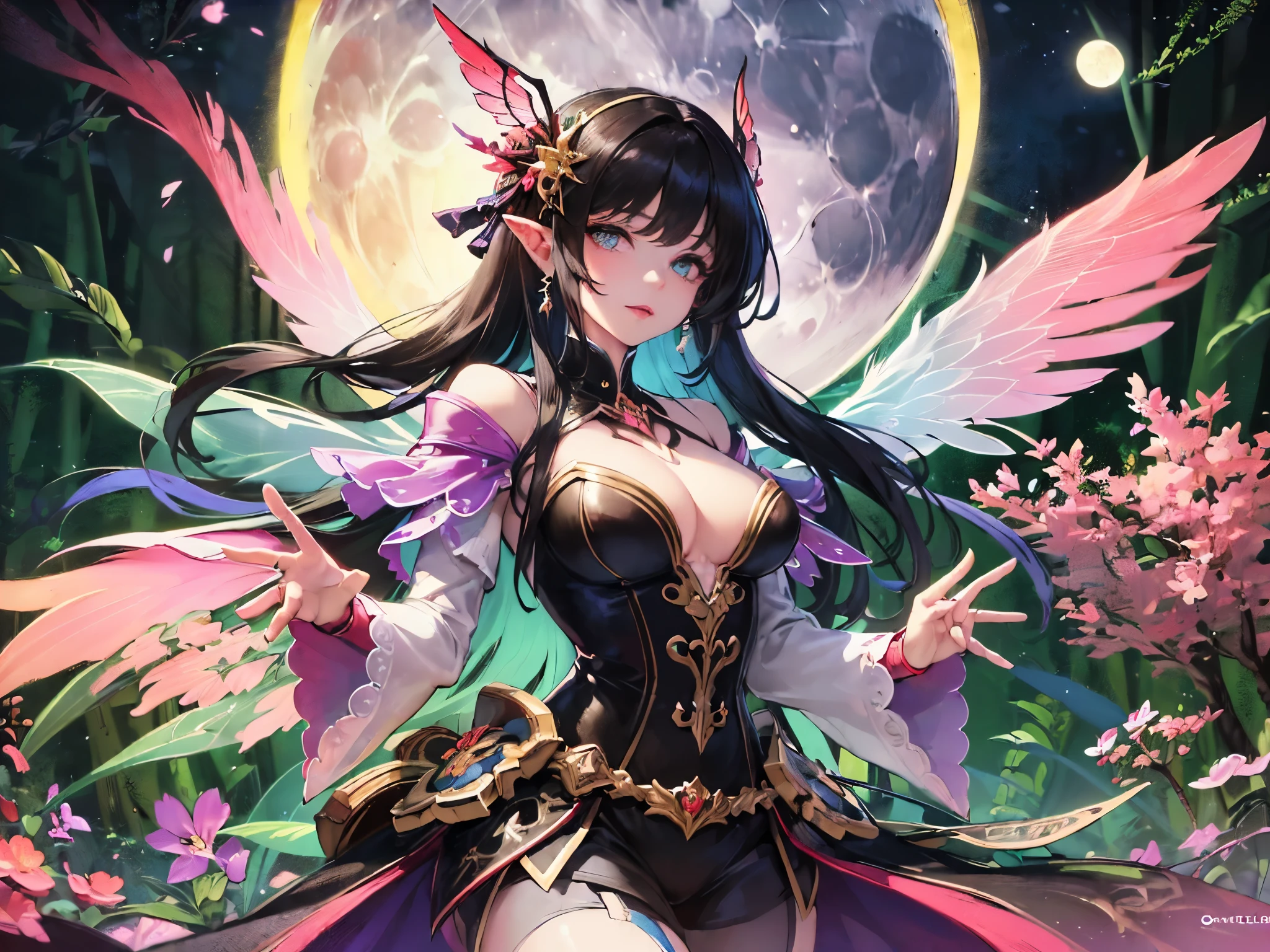((highest quality)),(ultra high resolution),(Super detailed),(detailed description),((best CG)),(best work of art),super precision art,great drawing art,(Fantasy art with precise details:1.5), (one female fairy:1.5),,Beautiful face 1.5,natural makeup:1.6,((transparent wings:1.6)),((offer a prayer:1.6), (((moonlit night in the forest:1.6))),((clear spring:1.6))
