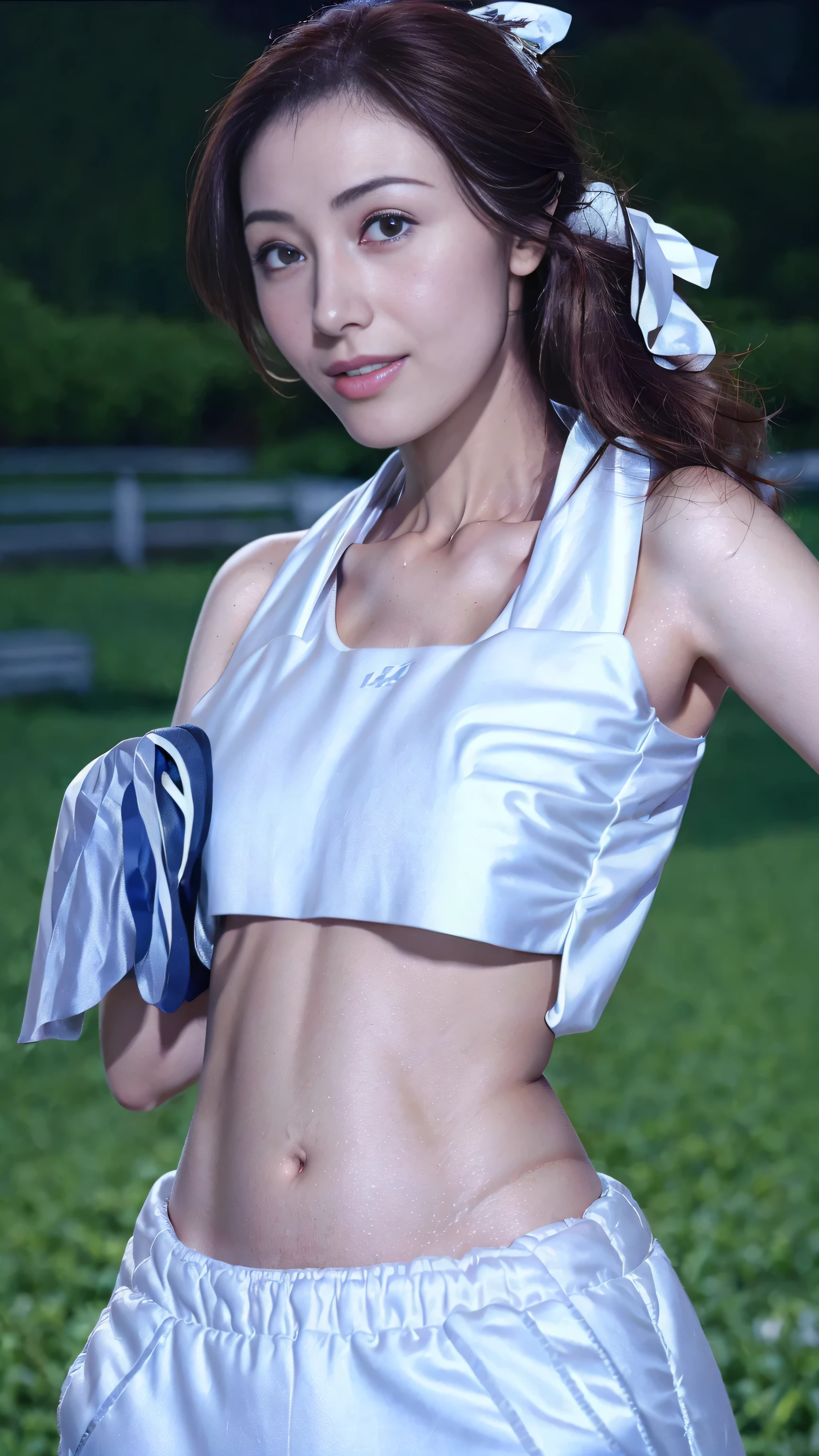 ((beautiful girl:1.3)) ((Wear sportswear:1.4)) ((Athletics field:1.3)) ,((boobgasm:1.2)) ((close up:1.2)) best quality,masterpiece,ultra high resolution,(lifelike:1.4),original photo,(lifelike的皮肤纹理:1.3),(film grain:1.3),panoramic,portrait,very wide lens,Yao Liu,cowboy shooting,(in the darkness, deep shadow, low profile, cold light,) night,(()),burst into tears,,dust,Tyndall effect,(Express),1 girl,Beautiful and detailed eyes and face,white jabot,brown eyes,((brown hair:1.2)) ((whole body:1.3)) ((Smile:1.3)) ((Flat belly:1.3)) ((running:1.3))
