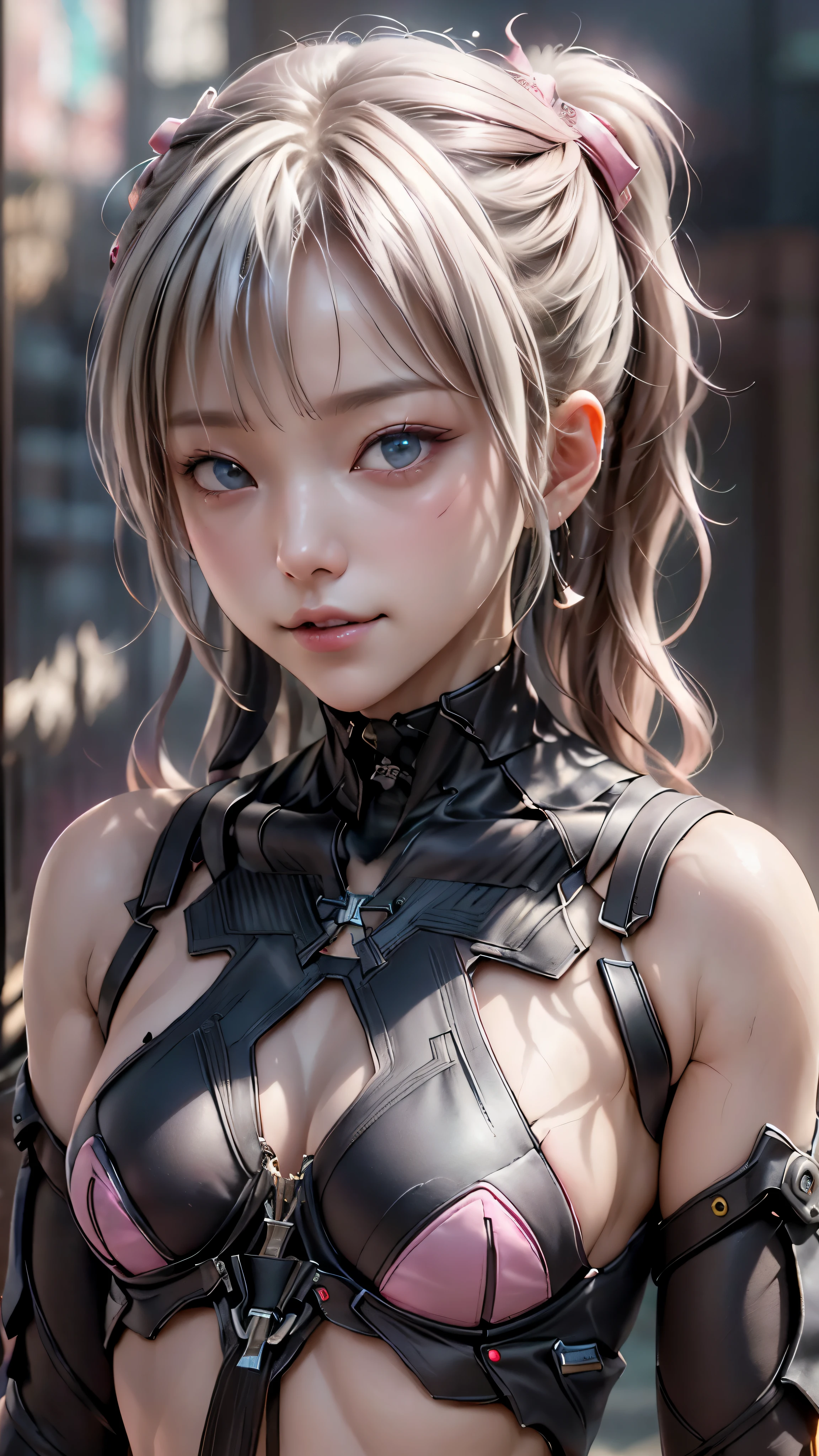 ((highest quality)), ((masterpiece)), (be familiar with:1.4), 3D, beautiful cyberpunk woman image,nffsw(high dynamic range),ray tracing,NVIDIA RTX,super resolution,unreal 5,scattered below the surface,PBR texturing,Post-processing,anisotropic filtering,written boundary depth,maximum clarity and sharpness,multilayer texture,Albedo and specular maps,surface shading,Accurate simulation of light-matter interactions,perfect proportions,octane rendering,two-tone lighting,wide aperture,Low ISO、White balance、Rule of thirds、8,000 students、((straight long hair))(((White and navy blue clothing)))(((blonde)))((12 years old))(())