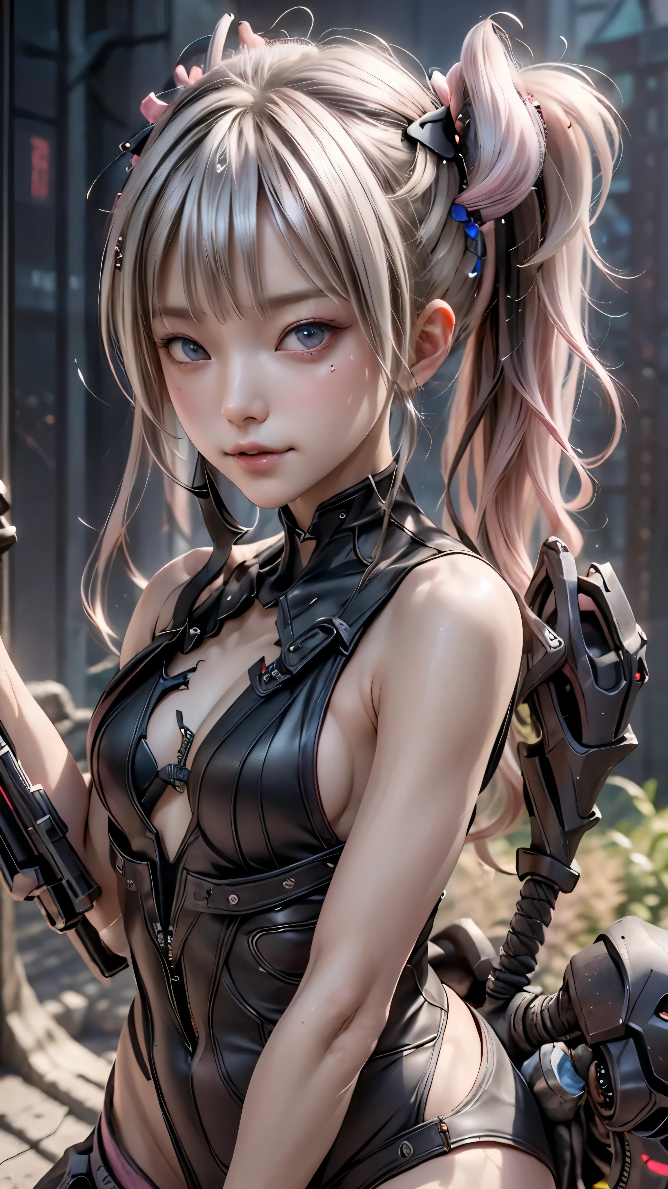 ((highest quality)), ((masterpiece)), (be familiar with:1.4), 。.。.。.3D, beautiful cyberpunk woman image,nffsw(high dynamic range),ray tracing,NVIDIA RTX,super resolution,unreal 5,scattered below the surface,PBR texturing,Post-processing,anisotropic filtering,written boundary depth,maximum clarity and sharpness,multilayer texture,Albedo and specular maps,surface shading,Accurate simulation of light-matter interactions,perfect proportions,octane rendering,two-tone lighting,wide aperture,Low ISO、White balance、Rule of thirds、8,000 students、((straight long hair))(((White and pink clothes)))(((blonde)))