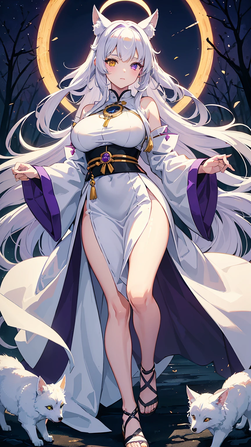 Princess Targaryen, gardens, looks like Jessie Mae Lee, graceful, with loose white hair, in a lilac dress of the 16th century, the fabric of which is studded with diamonds, expressive breasts, beautiful plum-colored eyes, delicate face, hd