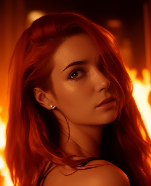 a cinematic image of a terminator woman