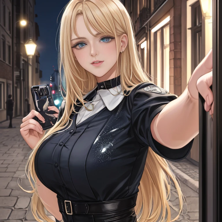 (Selfie, Draufsicht: 1.4), Lineart, (straight half of the body: 1.4), RAW UHD portrait photo of a 24-year-old blonde (Blue-eyed woman) Eine dunkle Gasse entlanggehen, medium breasts,, Stadt bei Tag, (Rock), (Ausschnitt), Details (Gewebe! , Haar! , Glitzer, Farbe!! , Benachteiligungen: 1.1), shiny eyes with high level of detail (Blick in die Kamera), SLR-Beleuchtung, Spiegelreflexkamera, ultra quality, Sharpness, Depth of field, Filmkorn (Mitte), Fujifilm XT3, kristallklar, Rahmenmitte, Beautiful face, Scharfer Fokus, Streetlight, Neonbeleuchtung, bokeh (schwach beleuchtet), Nacht, (Nachthimmel), Detaillierte Hautporen, Oily skin, Sonnenbrand, Komplexe AugenDetails, full entire body, big 