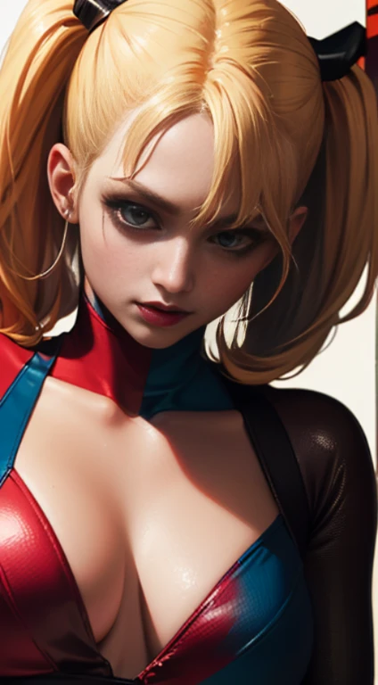 comic style illustration of harley quinn, masterpiece, high resolution, octane, 8k, detailed, sharp focus, shallow depth of field