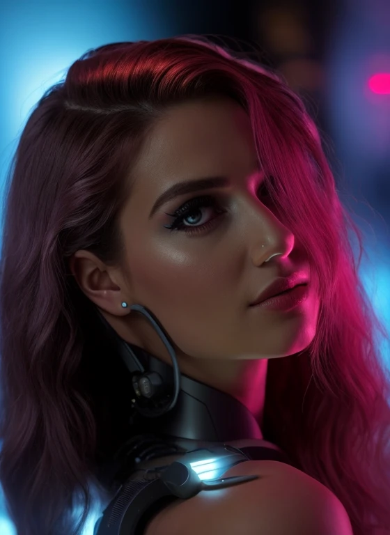 a cinematic image of a cybernetic robot woman visageTerminator
