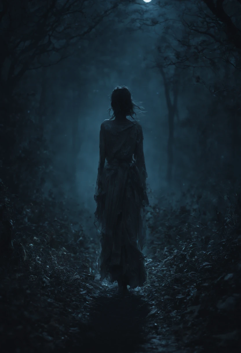 (best quality,4k,8k,highres,masterpiece:1.2),ultra-detailed,(realistic,photorealistic,photo-realistic:1.37),Endless Night,hyperdetailed,double exposure,fantasy,Richard Anderson style,Gris Grimly style,Norman Ackroyd style,dark atmosphere,ethereal,moonlit sky,ominous shadows,haunting silhouette,enchanted forest,mythical creatures,gothic architecture,mysterious fog,stars shining,glowing moon,wispy clouds,magical aura,eerie color palette,contrasting lights and darks,moonlight reflecting on water,surreal landscape,dreamlike ambiance