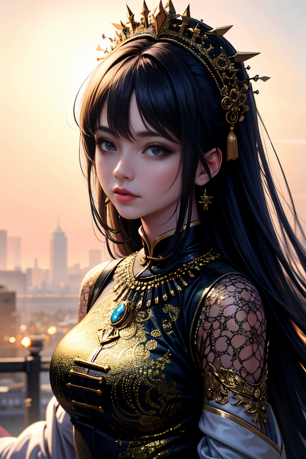 best quality, masterpiece, highres, 1girl,china dress,hair ornament,necklace, jewelry,Beautiful face,upon_body, tyndall effect,photorealistic, dark studio, rim lighting, two tone lighting,(high detailed skin:1.2), 8k uhd, dslr, soft lighting, high quality, volumetric lighting, candid, Photograph, high resolution, 4k, 8k, Bokeh