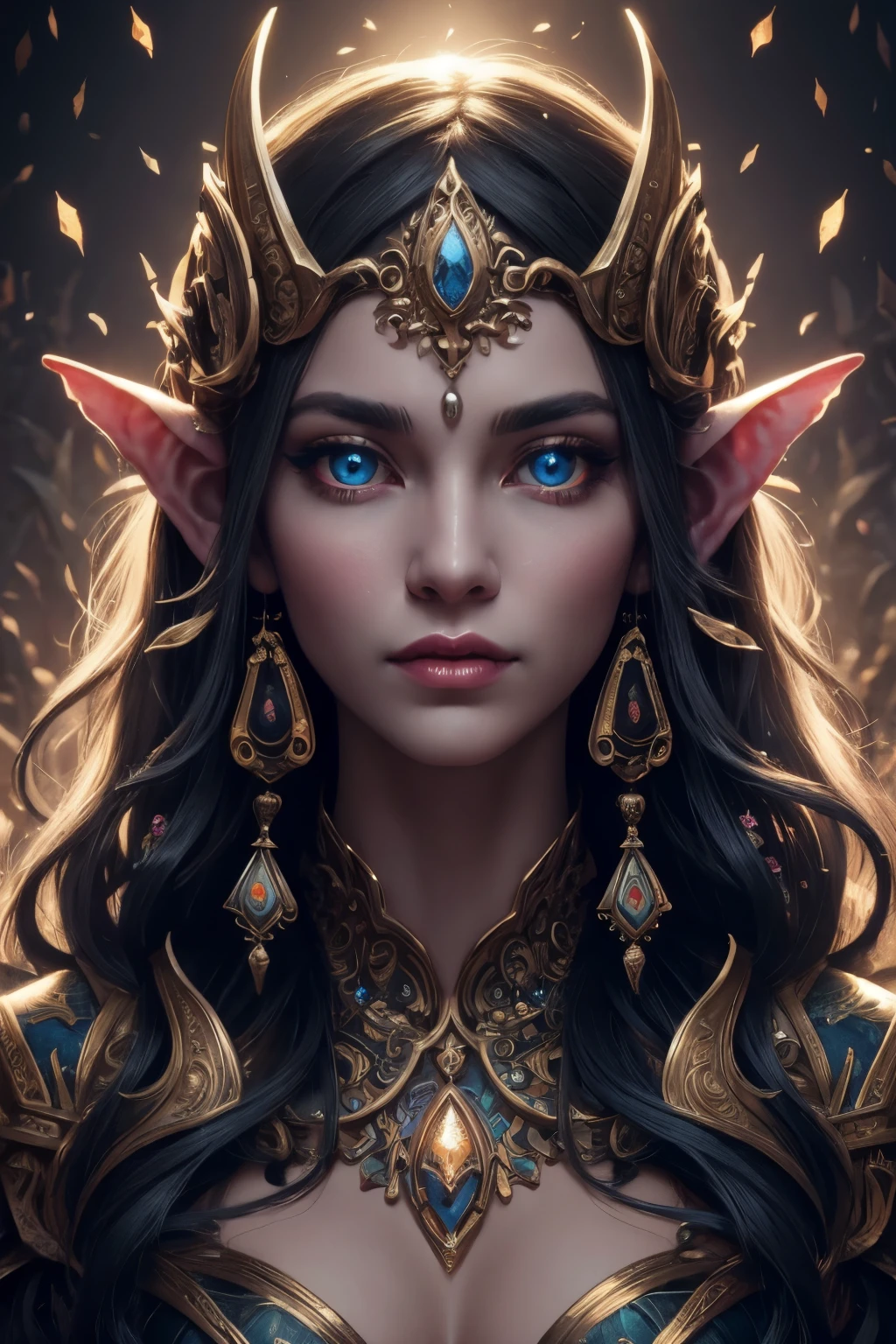 (Best quality, 4k, High-resolution, Masterpiece:1.2), Ultra-detailed, Realistic, Radiant lighting, Epoch Elves, Portraits, Fantastical colors, Fine art, Ethereal beings, Dreamlike, Whimsical creatures, Detailed facial features, Glowing eyes, Elven beauties, Ethereal glow, Mythical creatures, Harmonious composition, Dazzling colors, Stunning visual effects, Otherworldly appearance, Mesmerizing artistry, 