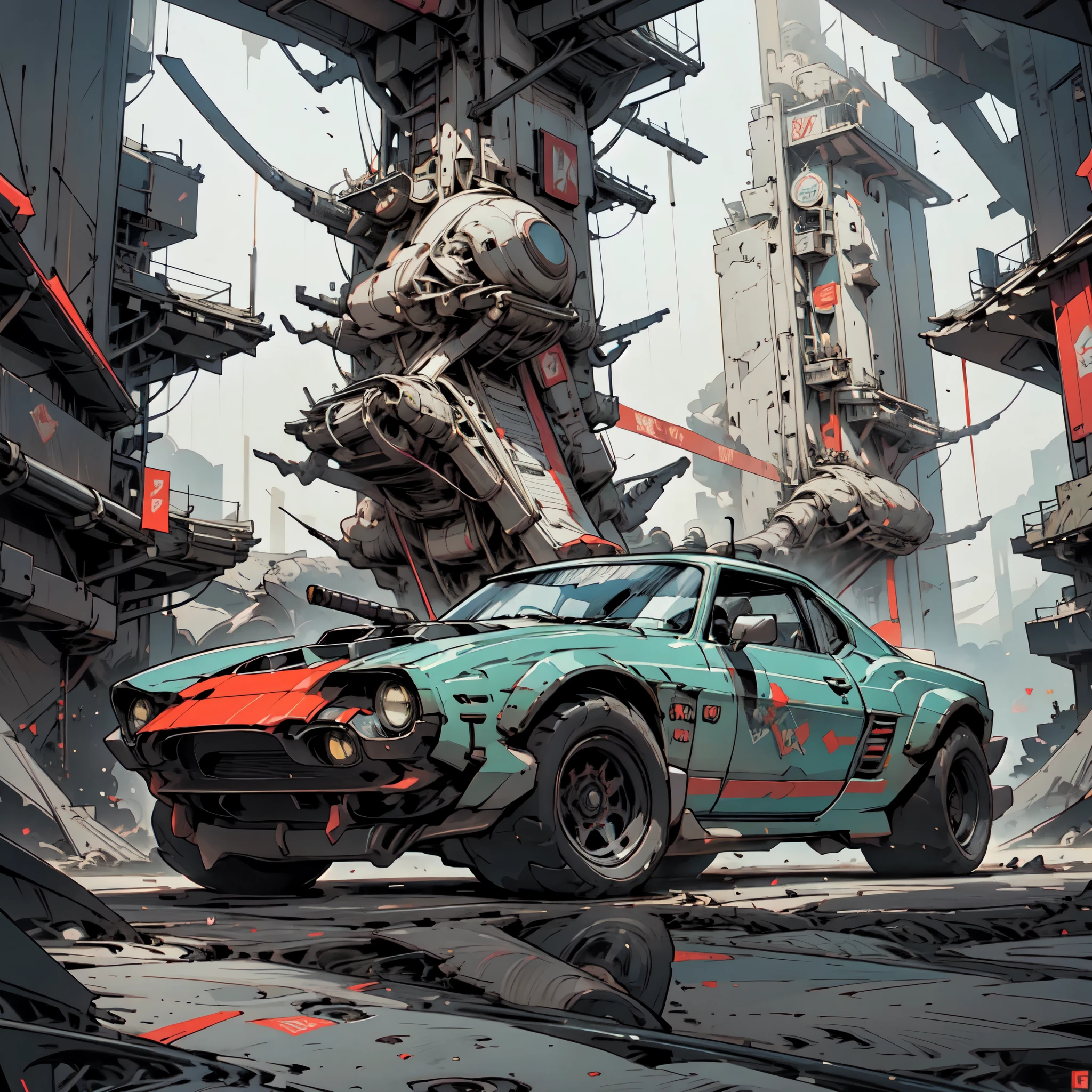 Geometry. Highest quality, masterpiece. Image of geometric shapes. 3D rendering, visualization of a composition from complex fractals. Fantastic composition. Scenery for a science fiction film. Stylization Anime, cyberpunk, comics. The image is stylized as a hand-drawn comic book. Clear graphic outline, color fill. Depth of colors, warm light, cold shadows. Technological forms, cybernetics, electronics, wires. High image quality, 8K | Ultra HD | Full HD, cinematic comic book, 3D _in comic style - linear stroke, color fill, high-quality stroke - a masterpiece, TOP computer graphics ART. 8K, dark lighting, strong shadow. (vivid, anime, comic, creative, sharp focus, 8K). High detail of the drawing, linear, high-quality background (shades of cool tones, red, yellow warm highlights, side lighting), cyberpunk and futurism, art deco. Film grains, dust, and particles in the air
