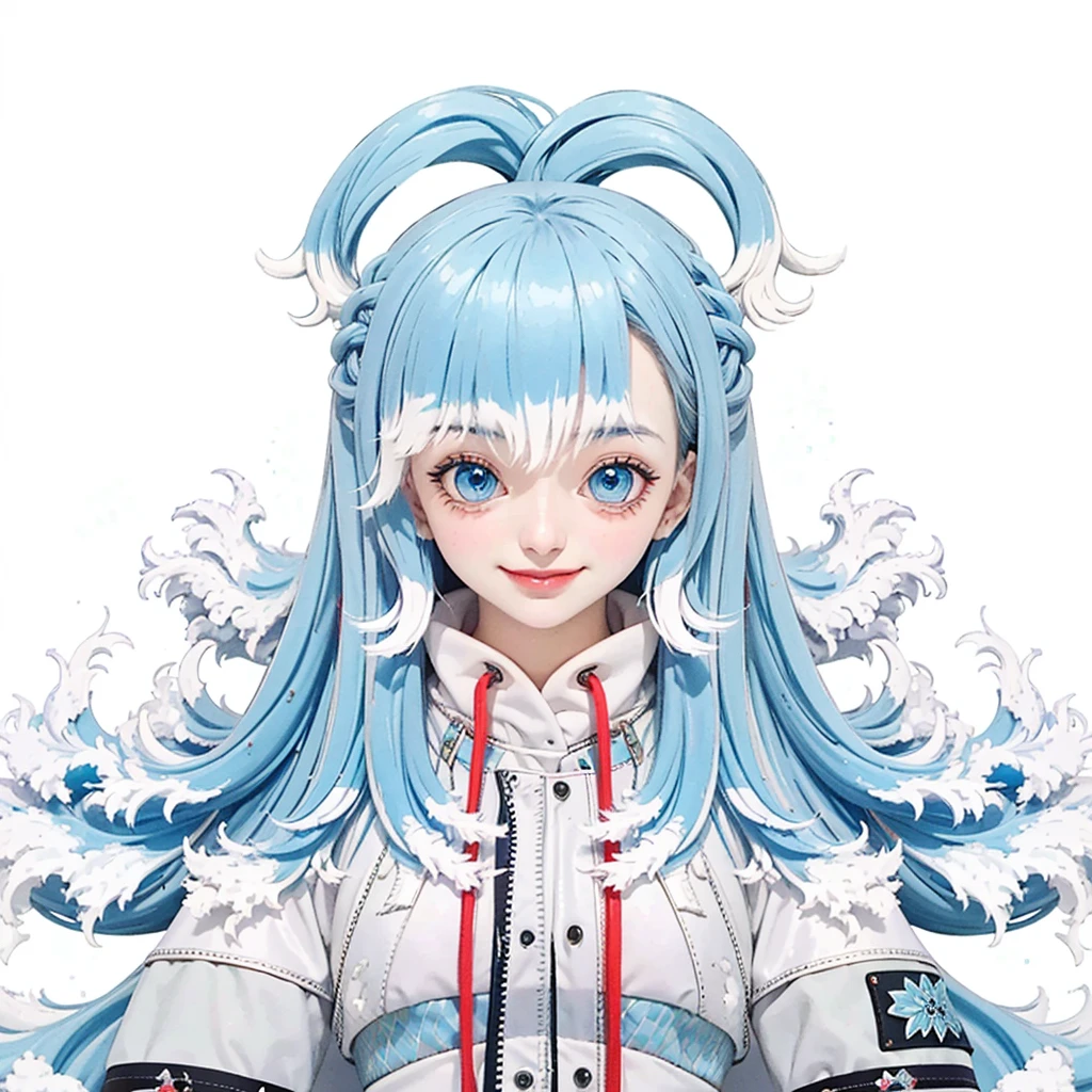 (best quality,realistic:1.2)1Girl, Kobo Kanaeru, beautiful girl,blue hair,blue eyes,long eyelashes,glowing skin,lovely smile,flowing dress,graceful pose,soft lighting,subtle colors,portrait painting,artistic background, Realistic