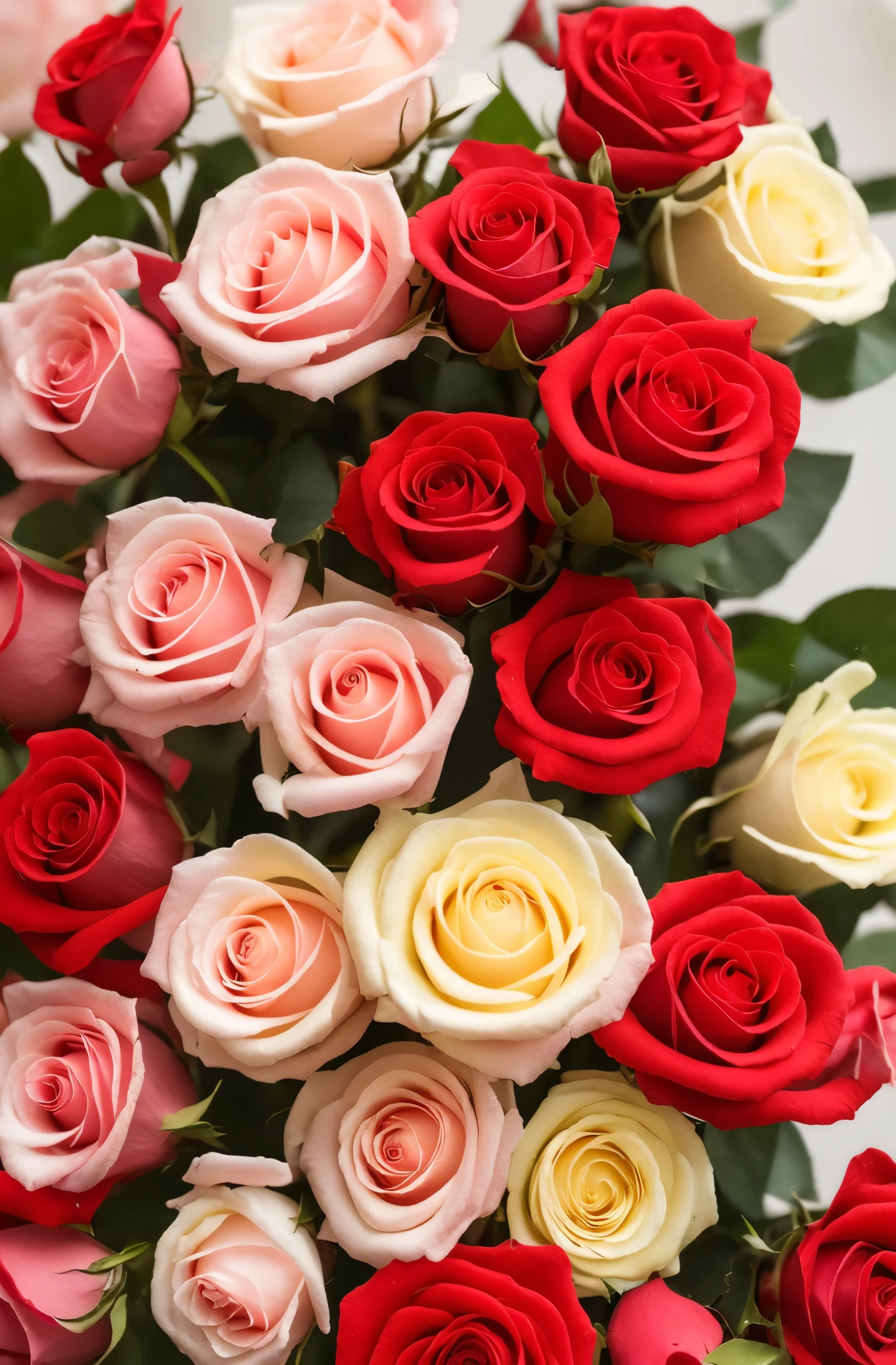 Red roses，盛开Red roses花，