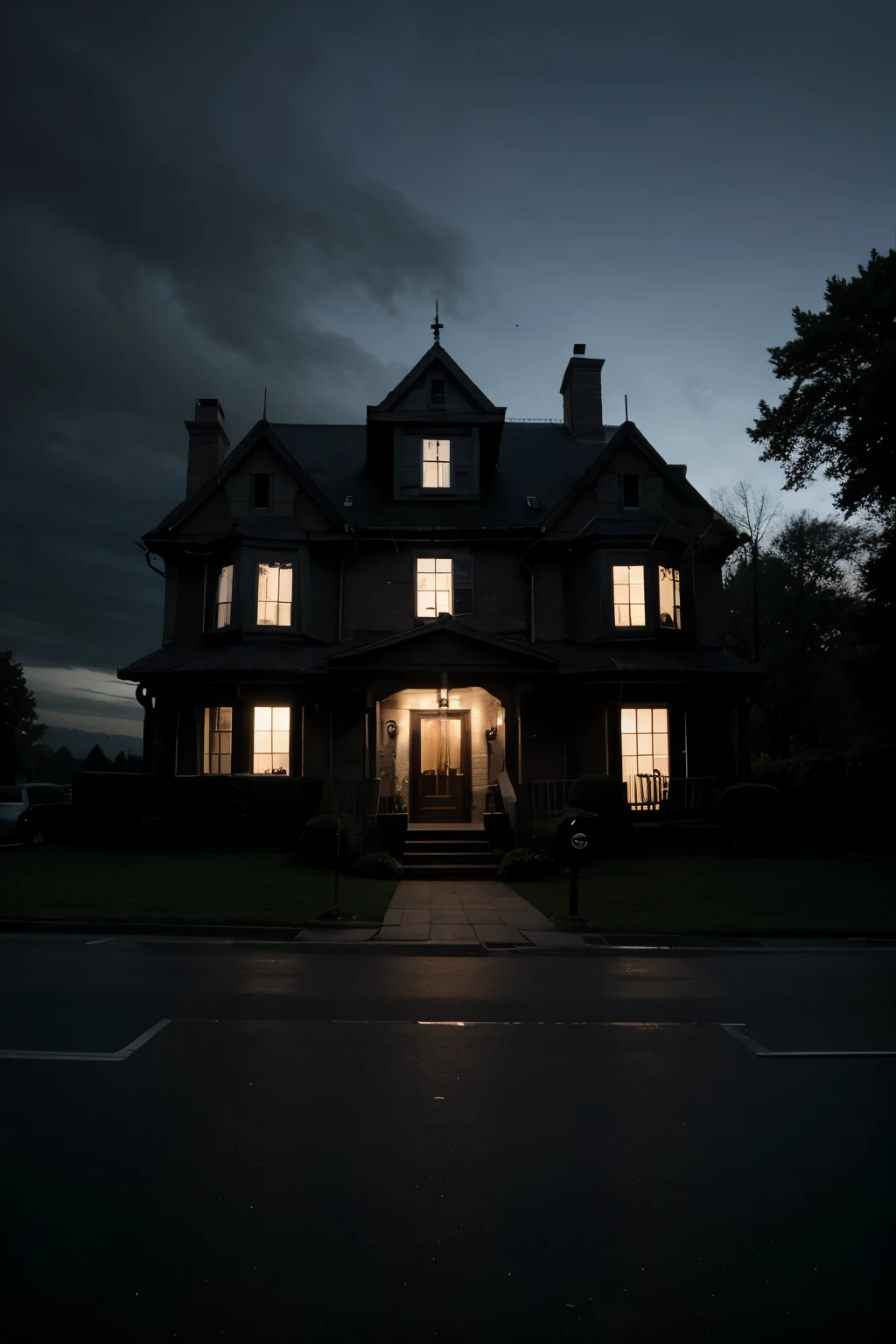 Scary dark house
