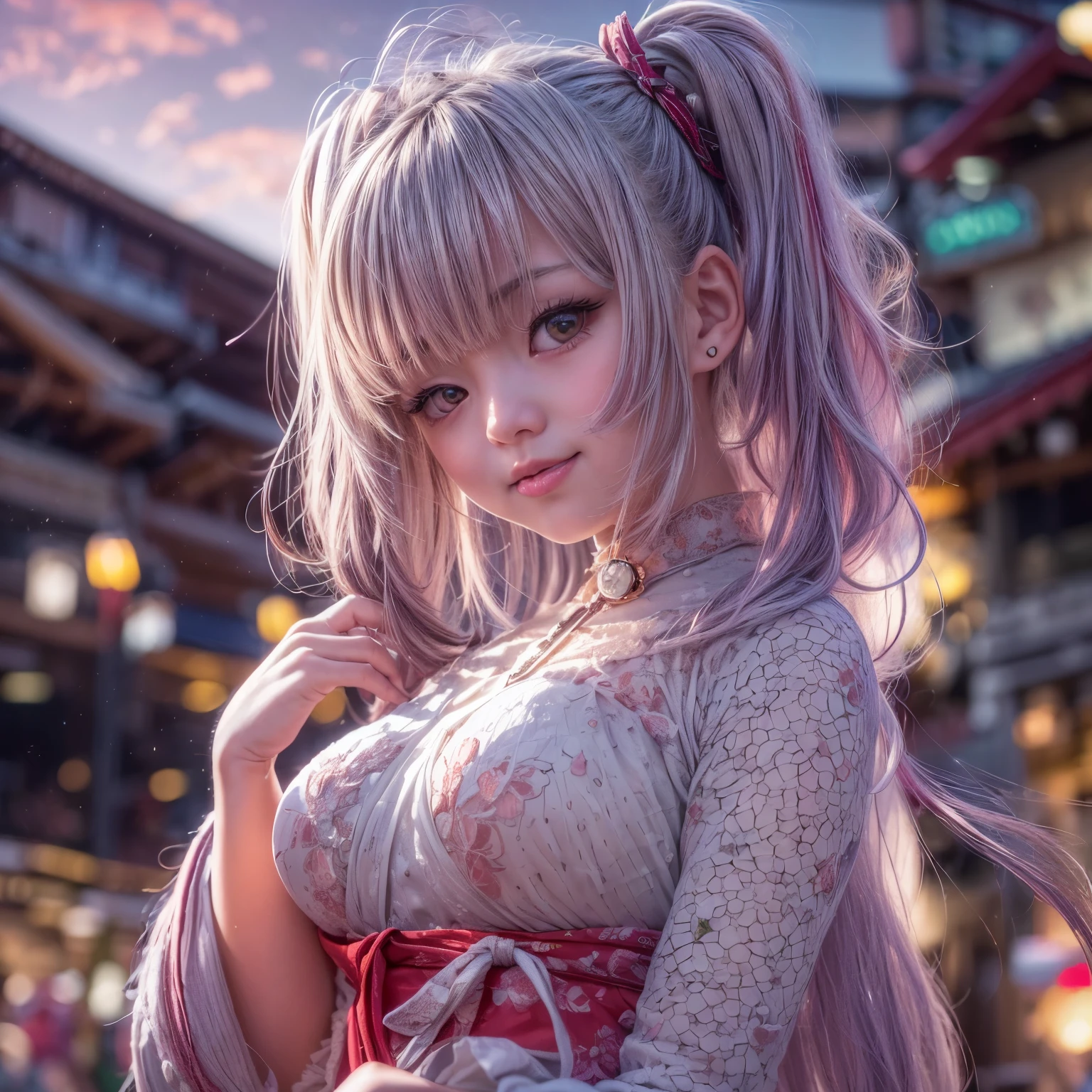 ((beautiful anime eyes with fine detail)), realistic skin, (intricate details), best lighting, depth field, ((ultra high resolution, high res)), {highres}, {{very fine 8KCG wallpapers}}, {{very precise detailed}}, ((((masterpiece)))),1girl,(Gigantic bureast), collar, (clothed),(sexual arousal:1.7), (Blushing Faces of sexual arousal:1.5), walk on all fours, detailed night Tokyo street,full body shot