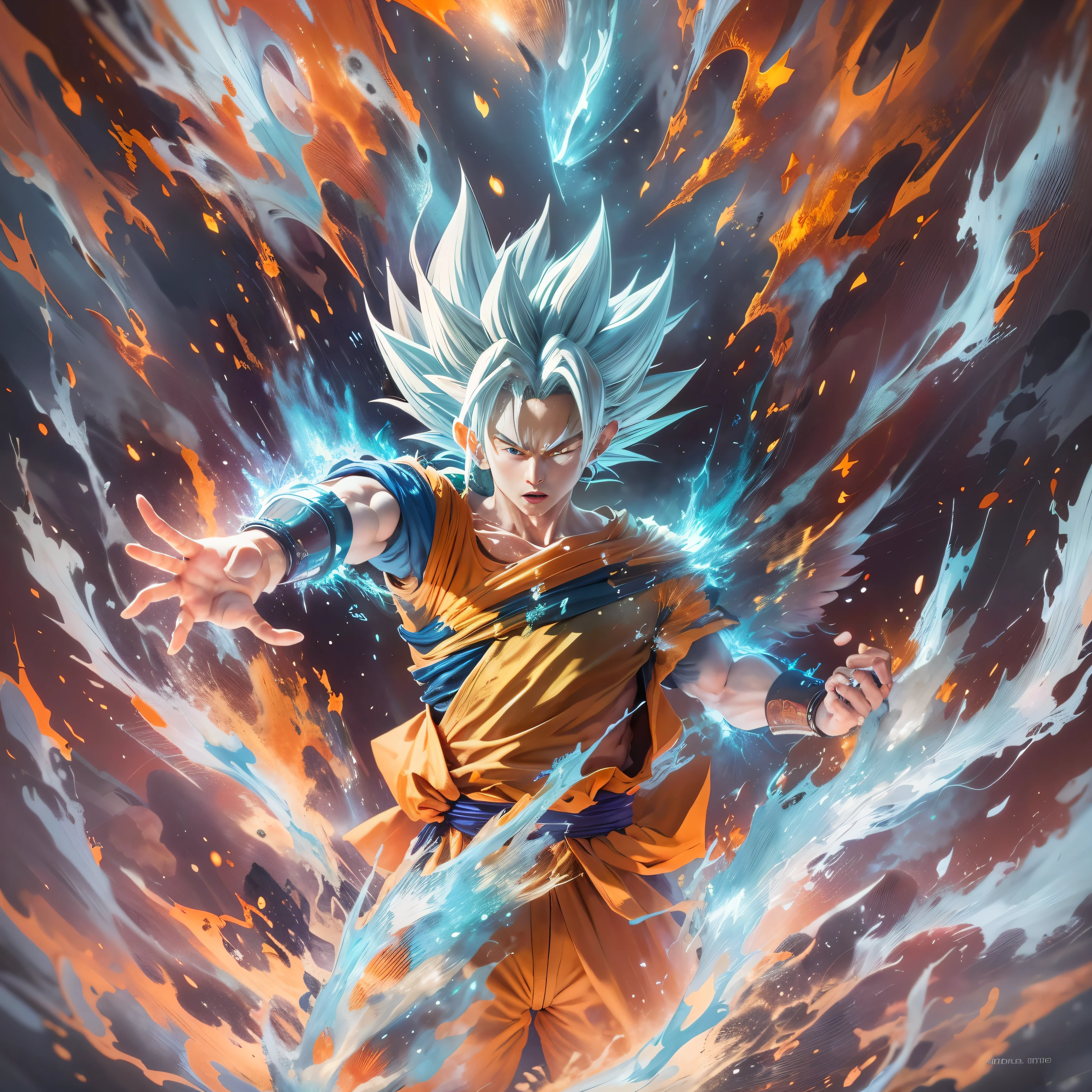 Immersed in his Super Saiyan transformation, Goku presents himself in an extraordinary visual spectacle. The wings of this magical entity reveal a unique fusion between ice and fire, exibindo tons de branco gelado e vermelho brilhante. Cada detalhe intricado desenha uma coreografia encantadora de elementos contrastantes, providing a visual experience that is simultaneously fascinating and mesmerizing. This magnificent portrait not only captures the ephemeral beauty, but transcends nature itself, inviting you to explore the harmony of opposites present in every minute of a brushstroke.