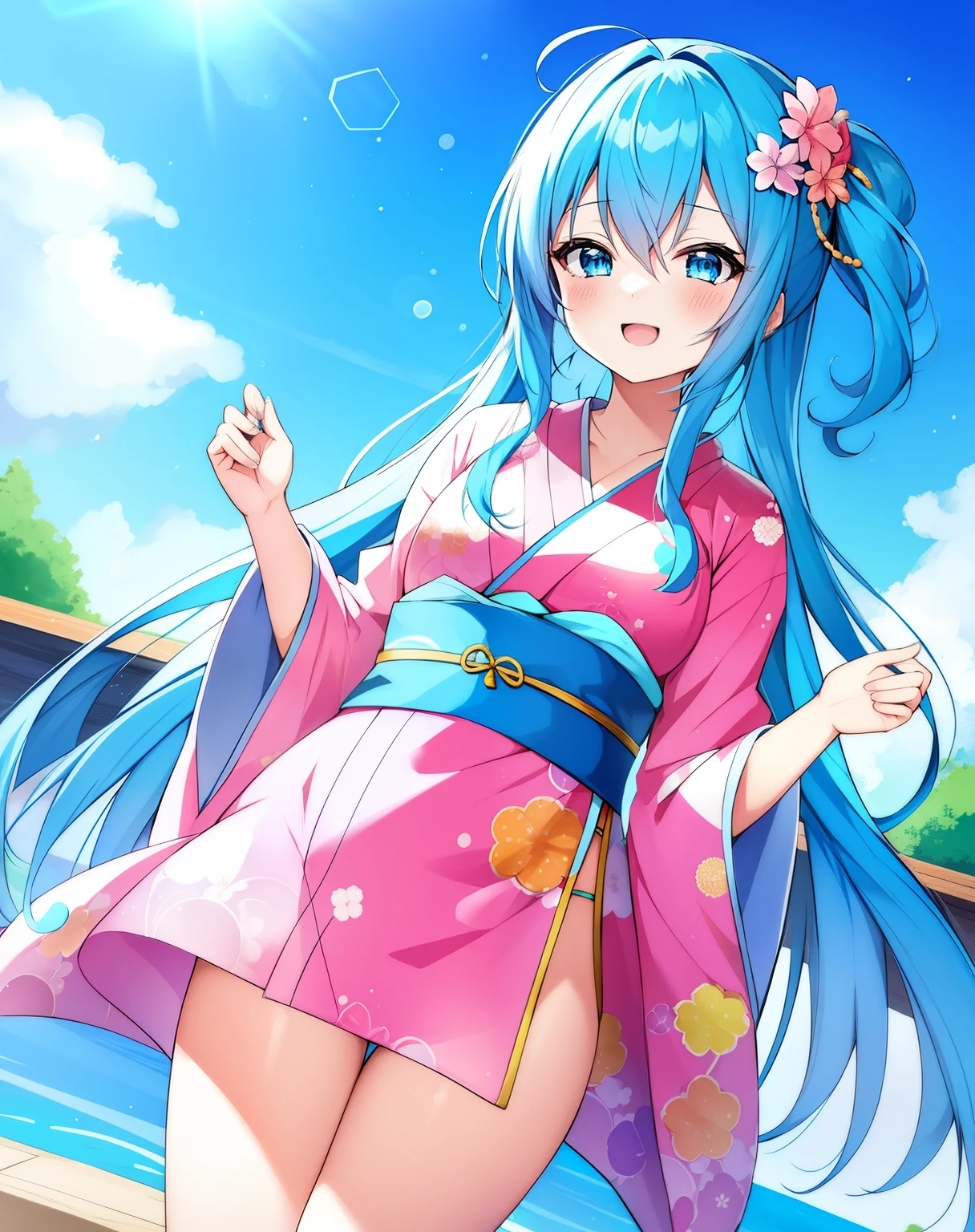 Anime girl with blue hair and blue eyes, Best Anime 4K Kona-chan Wallpaper, anime wallpaper 4k, anime wallpaper 4k, Wallpaper Anime Blue Water, anime style 4k, anime art wallpaper 4k, anime art wallpaper 4k, Kantai Collection Style, 4k anime wallpaper,,Anime girl with blue hair and blue eyes wearing a kimono, anime moe art style, mikudayo, , teal hair anime girl, in kimono, in kimono, shirabii, Cute girl anime visual, long hair