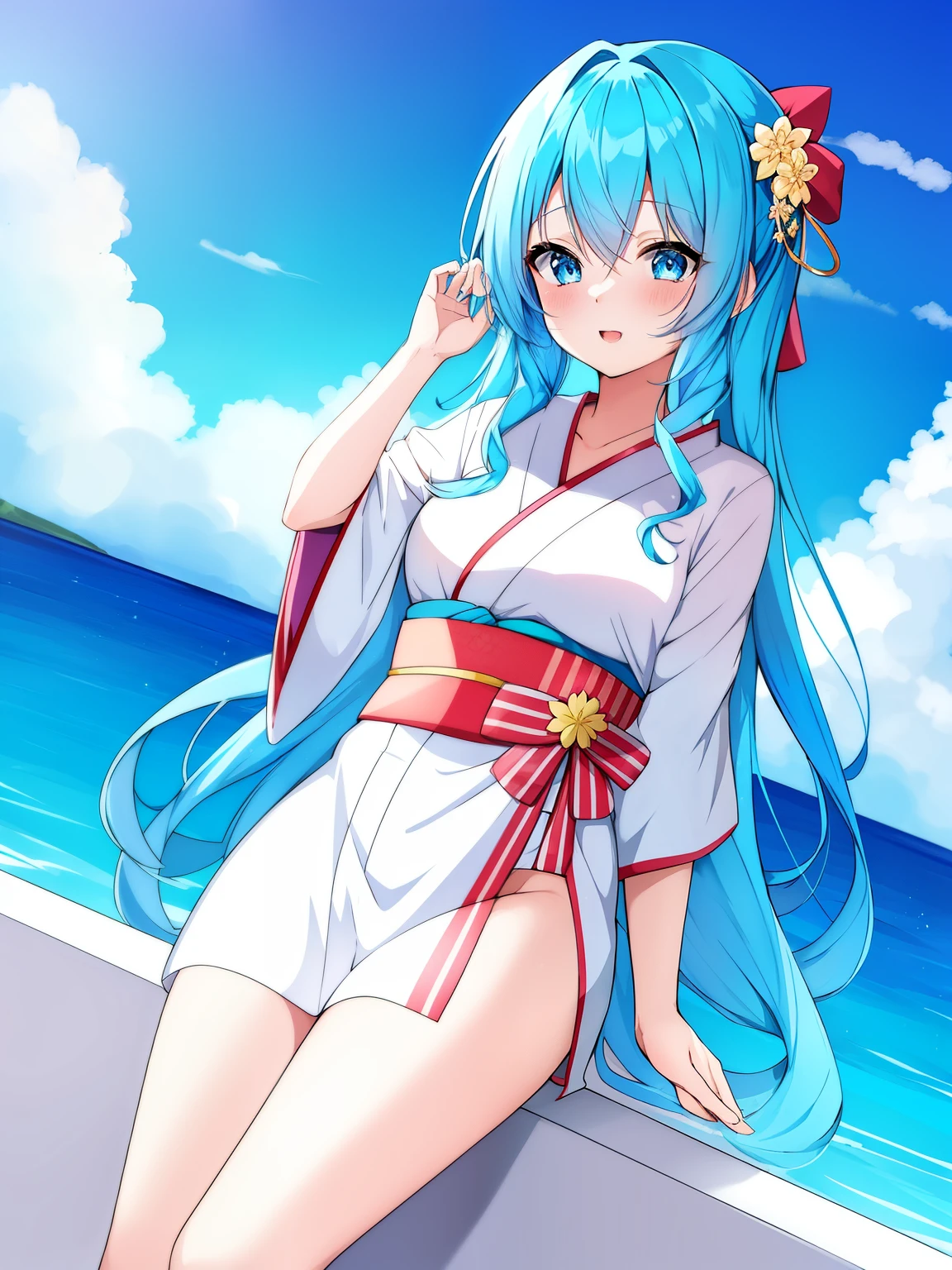 Anime girl with blue hair and blue eyes, Best Anime 4K Kona-chan Wallpaper, anime wallpaper 4k, anime wallpaper 4k, Wallpaper Anime Blue Water, anime style 4k, anime art wallpaper 4k, anime art wallpaper 4k, Kantai Collection Style, 4k anime wallpaper,,Anime girl with blue hair and blue eyes wearing a kimono, anime moe art style, mikudayo, , teal hair anime girl, in kimono, in kimono, shirabii, Cute girl anime visual, long hair