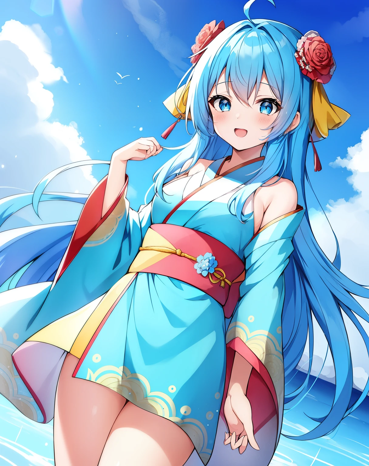 Anime girl with blue hair and blue eyes, Best Anime 4K Kona-chan Wallpaper, anime wallpaper 4k, anime wallpaper 4k, Wallpaper Anime Blue Water, anime style 4k, anime art wallpaper 4k, anime art wallpaper 4k, Kantai Collection Style, 4k anime wallpaper,,Anime girl with blue hair and blue eyes wearing a kimono, anime moe art style, mikudayo, , teal hair anime girl, in kimono, in kimono, shirabii, Cute girl anime visual, long hair