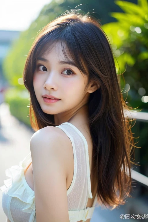 ((cute Thai girl)) 、Beautiful Thai women、1 girl in、age23、Highly detailed facial and skin texture、hyperdetailed face, Bob wavy hair, ultradetailed eyes、teak、teakを塗ったピンクの頬、close-up of woman、frontage、cute little、smooth white skin、Transparent skin texture、))、(dark brown hair、bangss)、Looking at the camera、Beautiful Women in Perfect Style:1.4、Thai models、Young gravure idols、若いcute littleグラビアアイドル、Realistic Young Gravure Idol、sophisticated gravure idol、((top-quality、in 8K、masterpiece:1.3))、(4K、RAW Photography、top-quality)、(reallistic、フォトreallistic:1.37)、Place a person across the screen、natural soft light、full body、refinement