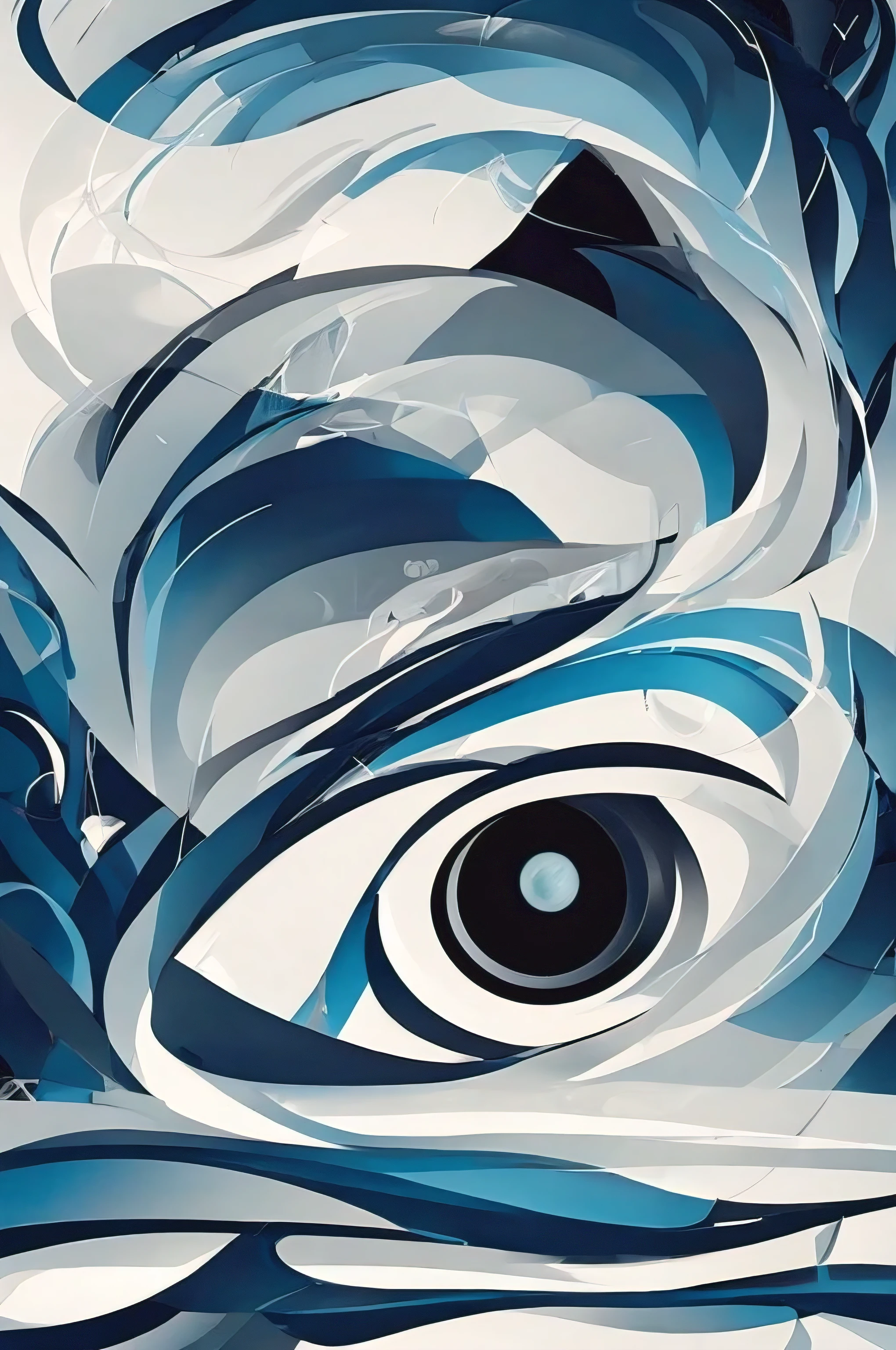 An sleek minimalist style, an eye looking up with the pupil filled by an ocean of stars dreamy atmosphere, enchanting colors,