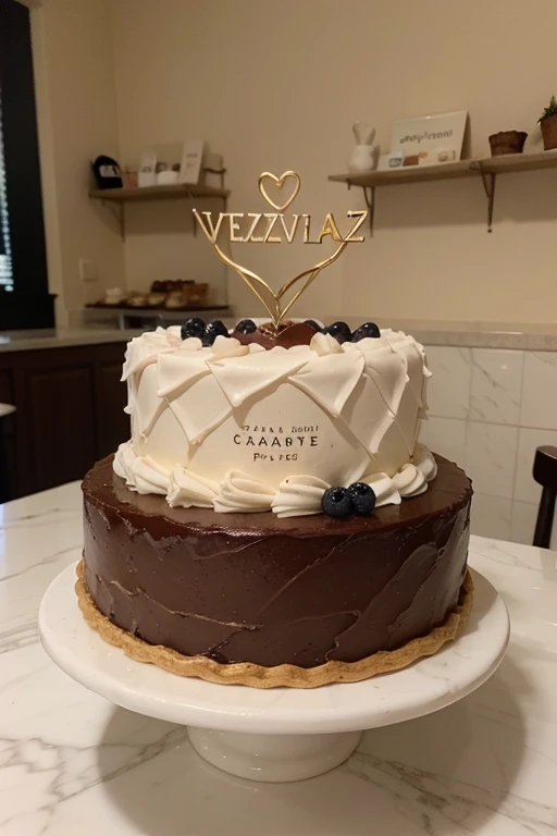 Crear un logo con con las palabras clave (Velázquez pastry shop ) con un colorido fondo de pasteles
