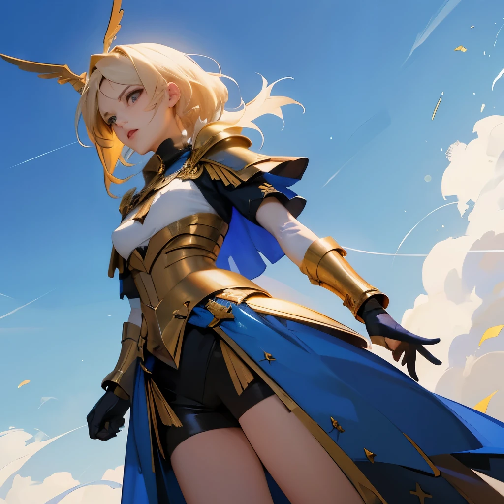 La Valkyrie la plus connue, aux cheveux d'or et à l'armure flamboyante. Elle est déterminée et courageuse, menant les Valkyries avec fermeté.