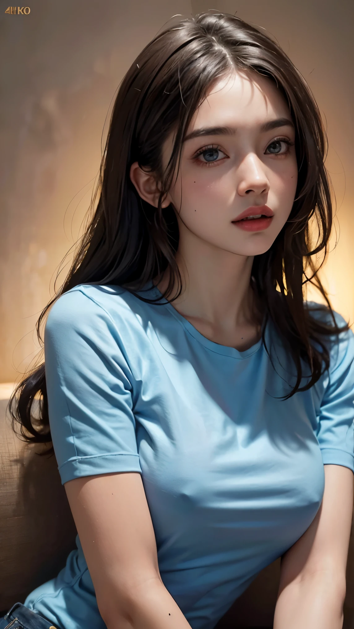 "(best quality,4k,8k,highres,masterpiece:1.2),ultra-detailed,(realistic,photorealistic,photo-realistic:1.37),portraits,vivid colors,beautiful detailed eyes,beautiful detailed lips,long eyelashes,(sexy:1.1) girl wearing only (t-shirt:1.1),(hot:1.1) tight muscles,veined arms"