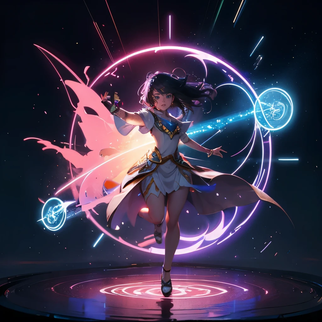 depth of field, cinematic lighting, motion blur, chromatic aberration, ray tracing, anime, 8k, super detail, best quality, 1080P, HD, 4K, 16k, UHD, HDRI. A mystical portal stands as a convergence point between worlds, its ethereal energies swirling in a mesmerizing dance of colors. The portal's edges seem to be made of liquid light, casting an otherworldly glow in the surrounding area. Arcane symbols and runes adorn the portal's surface, hinting at the intricate magic required to maintain its existence.