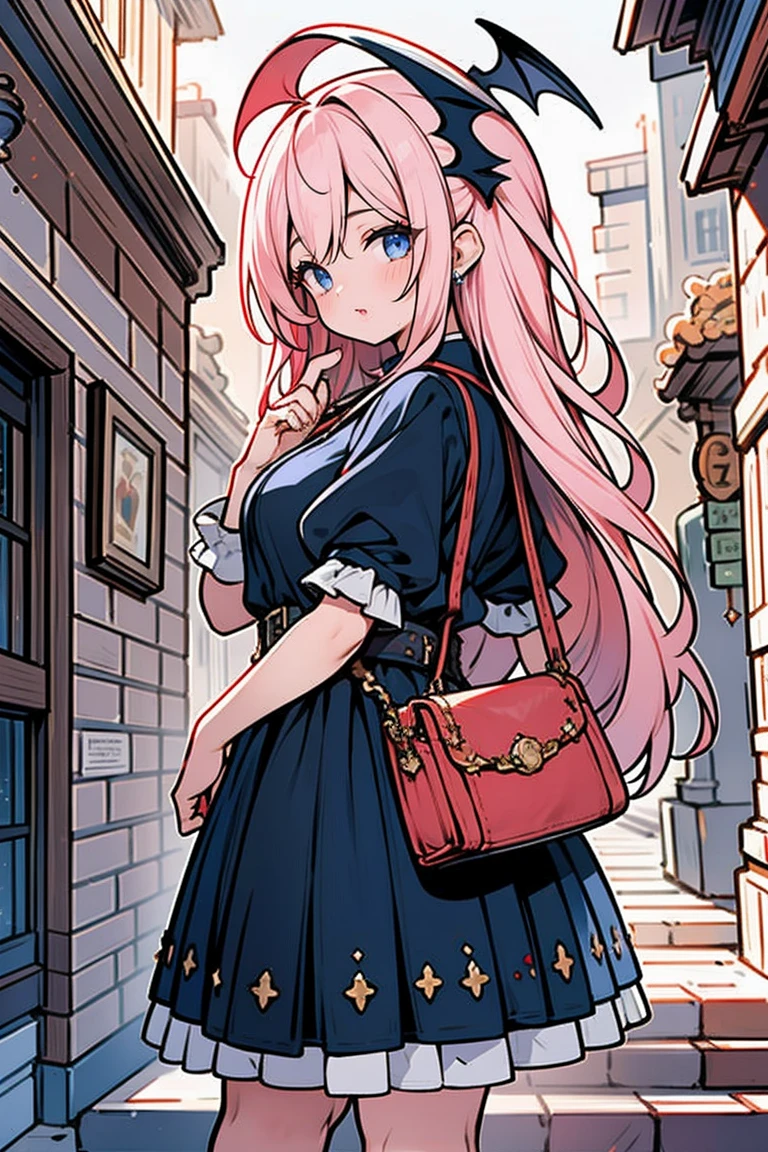 (Obra-prima 8k, melhor qualidade:1.2) mPuiY, posando para fotos em um teatro, usando um vestido de coquetel preto curto e justo, Grande decote, head tilted back, Looking at the camera, long flowing pink hair, inventar, batom, bolsa clutch dourada, saltos dourados, luz baixa, vestido cintilante, grandes olhos lindos, Seios grandes e bonitos