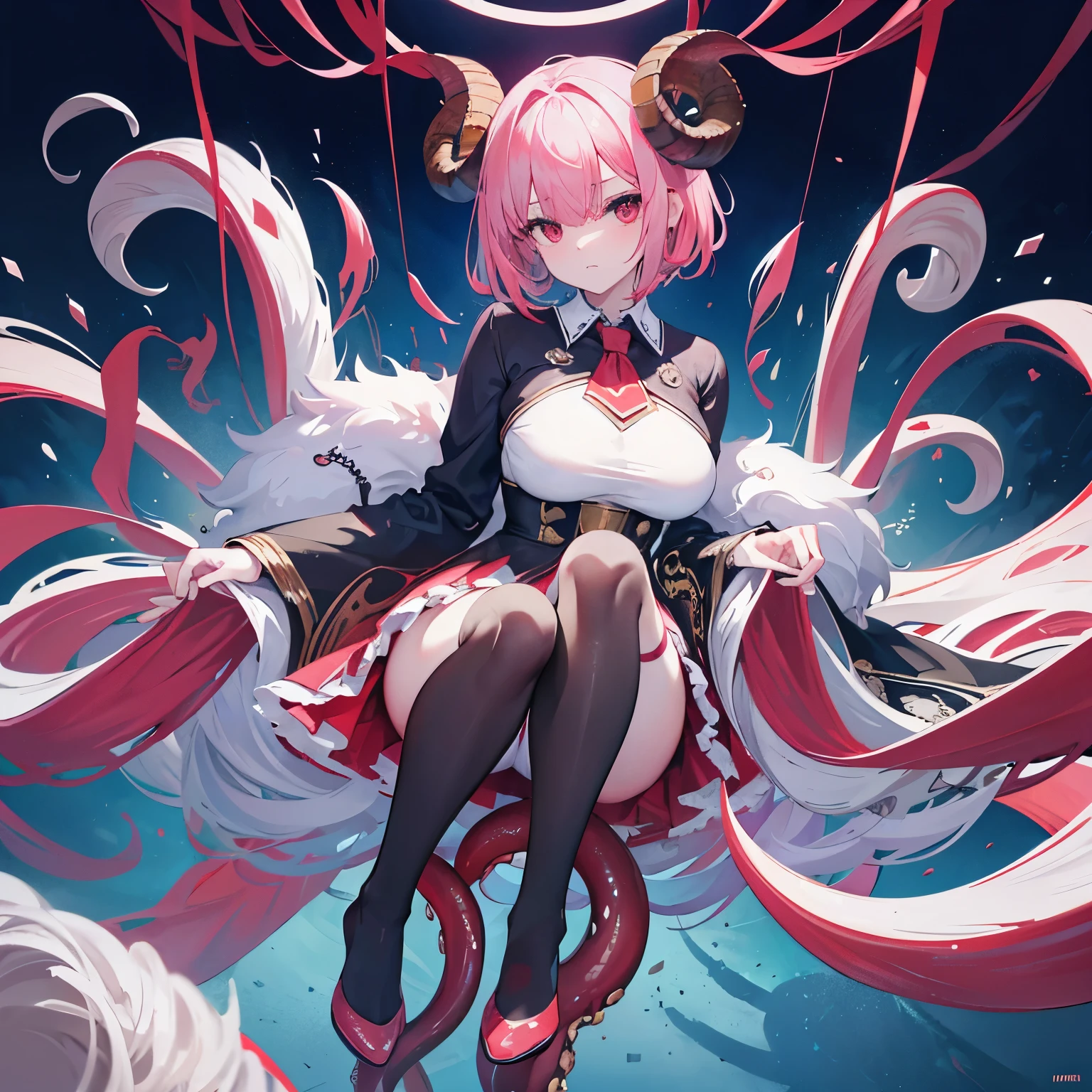 Qili:Dragon's Horn、Dragon tail、femele、pink hair color appearance:This monster girl is petite,Have soft pink hair,The ends of the hair are slightly curled,extremely cute。Her face is delicate,The eyes shone with wisdom。She has fair skin,Ruddy lips,Exudes an alluring charm。She is slender,But not thin,On the contrary, Give people a healthy feeling。
She wore a tight dragon scale skirt on her upper body,Show off slender legs and toned leg lines。Her arms are covered with dragon scales,The hands are wearing exquisite dragon claw gloves。A dragon tooth necklace hangs around the neck,It adds a bit of mystery。
There are two curved dragon horns on her shoulders,As if telling her power and mystery。Her dragon tail is like a flexible snake,sometimes coiled around her body,Mop the floor from time to time,look beautiful。