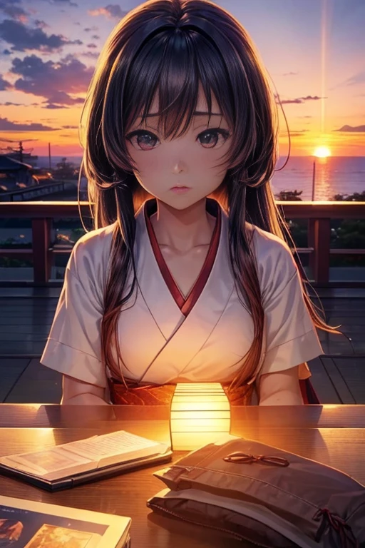 (best quality,lifelike:1.37),Japanese cartoons,Sunset,selected Japanese cartoons stills,Japanese cartoons opening,gorgeous Sunset!!,Japanese cartoons movie stills,Live action opening,With the afterglow of the sunset,Animated screenshots