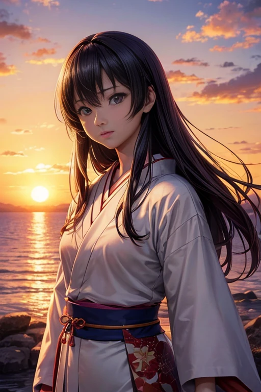 (high quality, realistic:1.37), Japanese anime, sunset, selected Japanese anime stills, Japanese anime opening, gorgeous sunset!!, Japanese anime movie stills, live-action opening, with the radiance of the setting sun, screenshots of animated movies