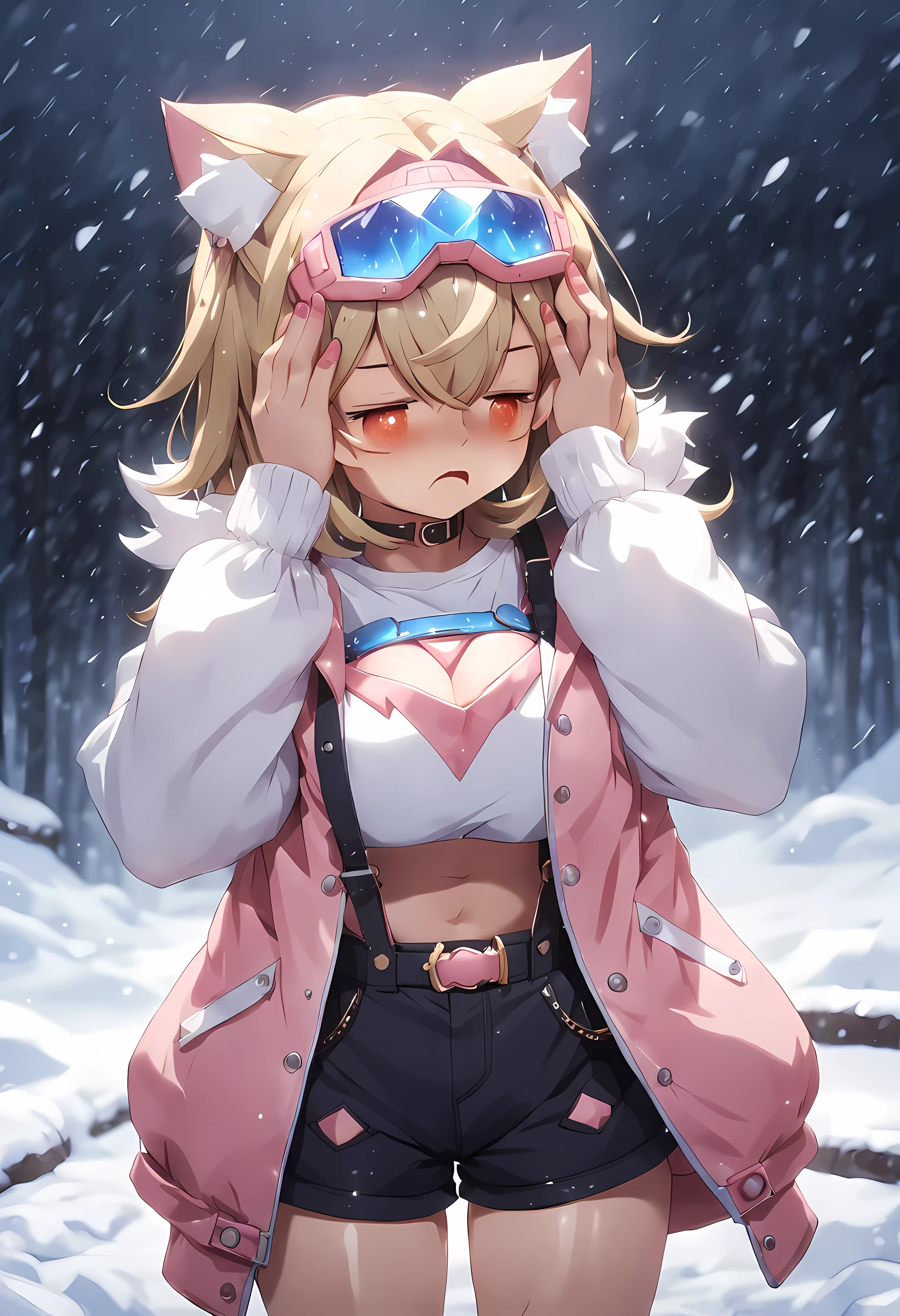 a cute beautiful girl listening to relaxing music with her headphones that takes her to a surreal forest, young anime girl, long wavy blond hair, sky blue eyes, full round face, miniskirt, front view, mid - shot, highly detailed, digital art by wlop, trending on artstation, headgrabblowjob, blowjob, oral sex, penis in mouth, hard cock in mouth, sperm on face, cum on face, cumshot on face, facefuck, deepthroat, cum on face, sperm on face